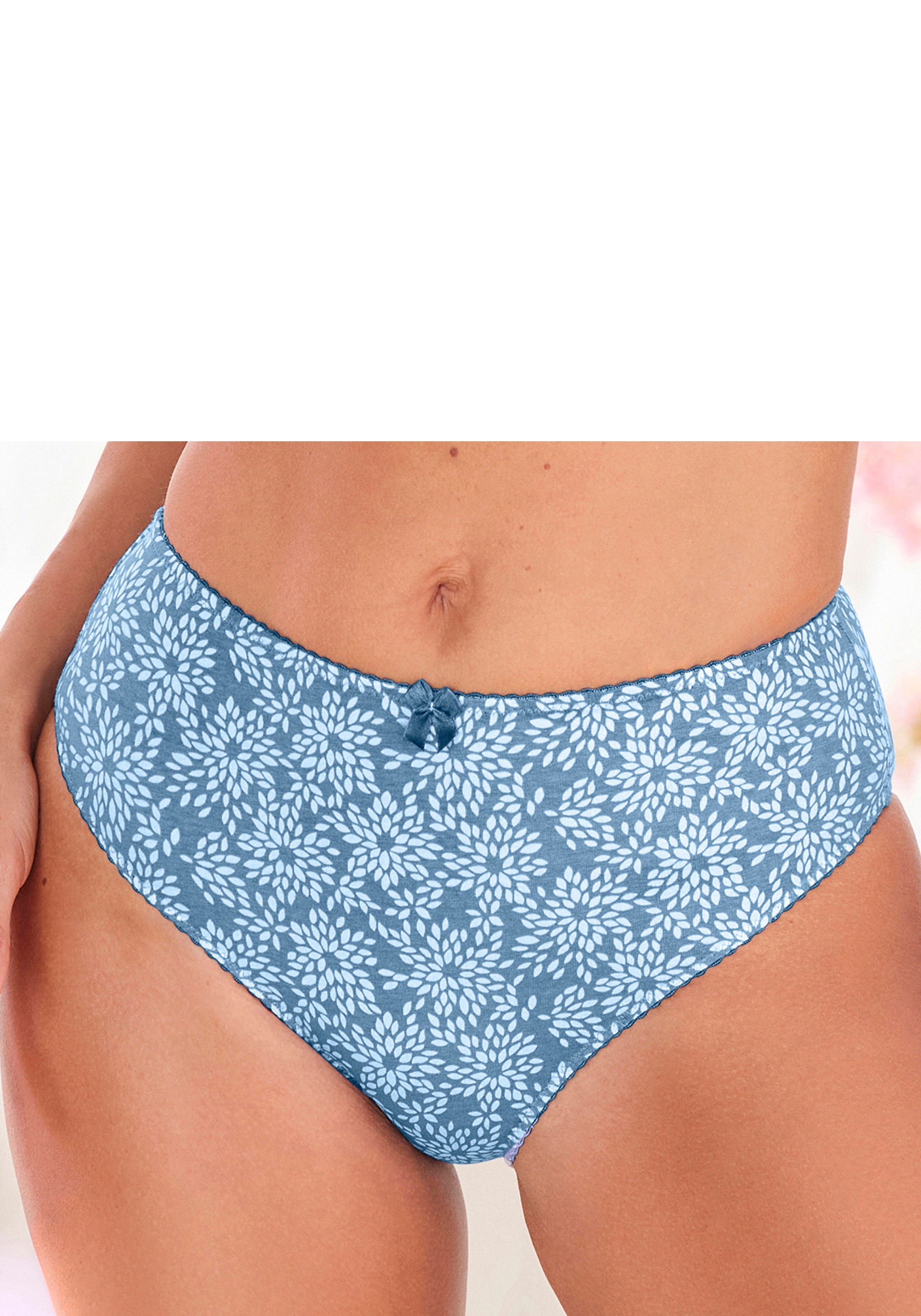 Nuance Slip hoch geschnittener Slip aus Baumwolle in blau, Größe 48/50