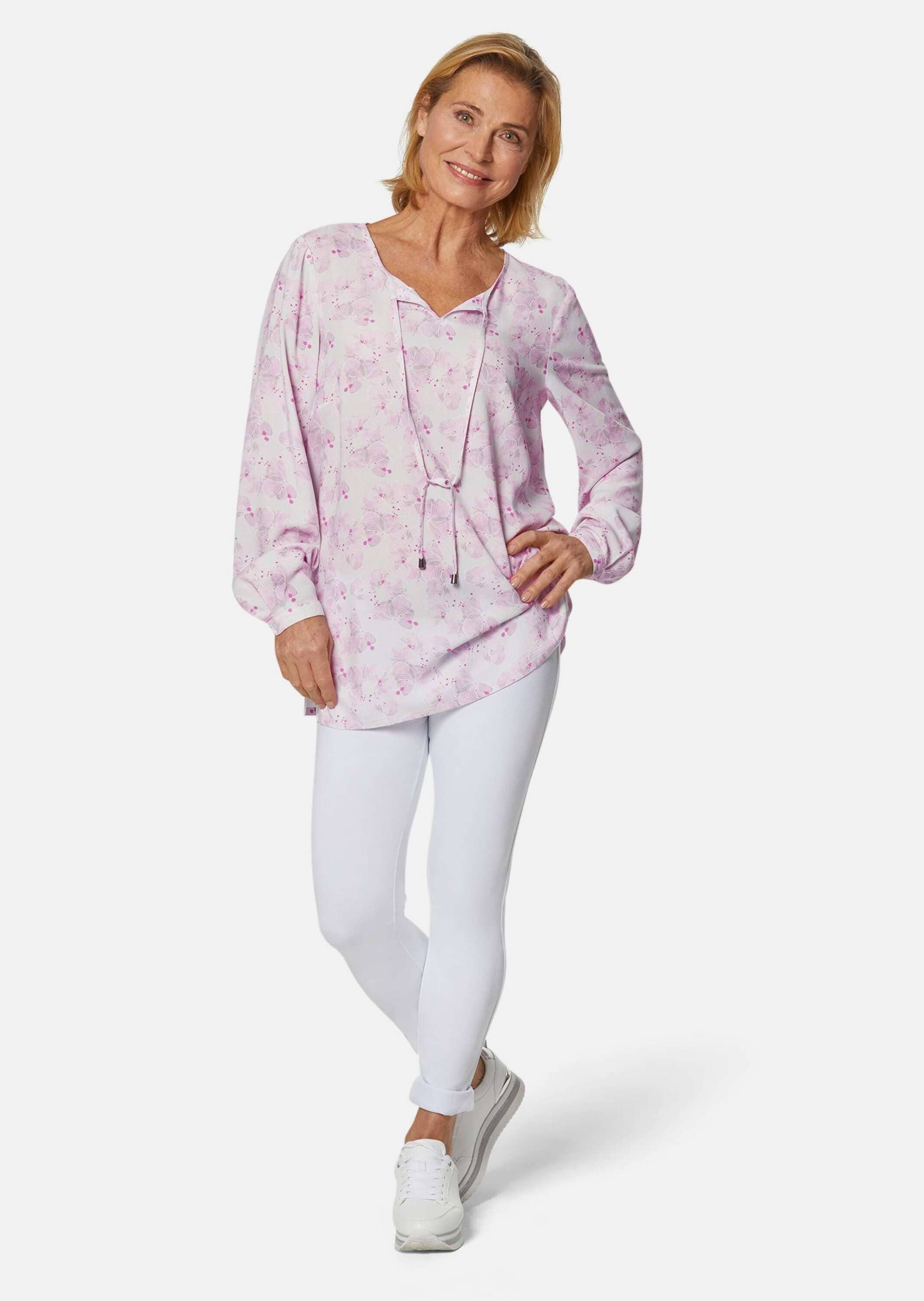 GOLDNER Druckbluse »Druckbluse aus feinfädiger Baumwoll-Qualität« Ohne