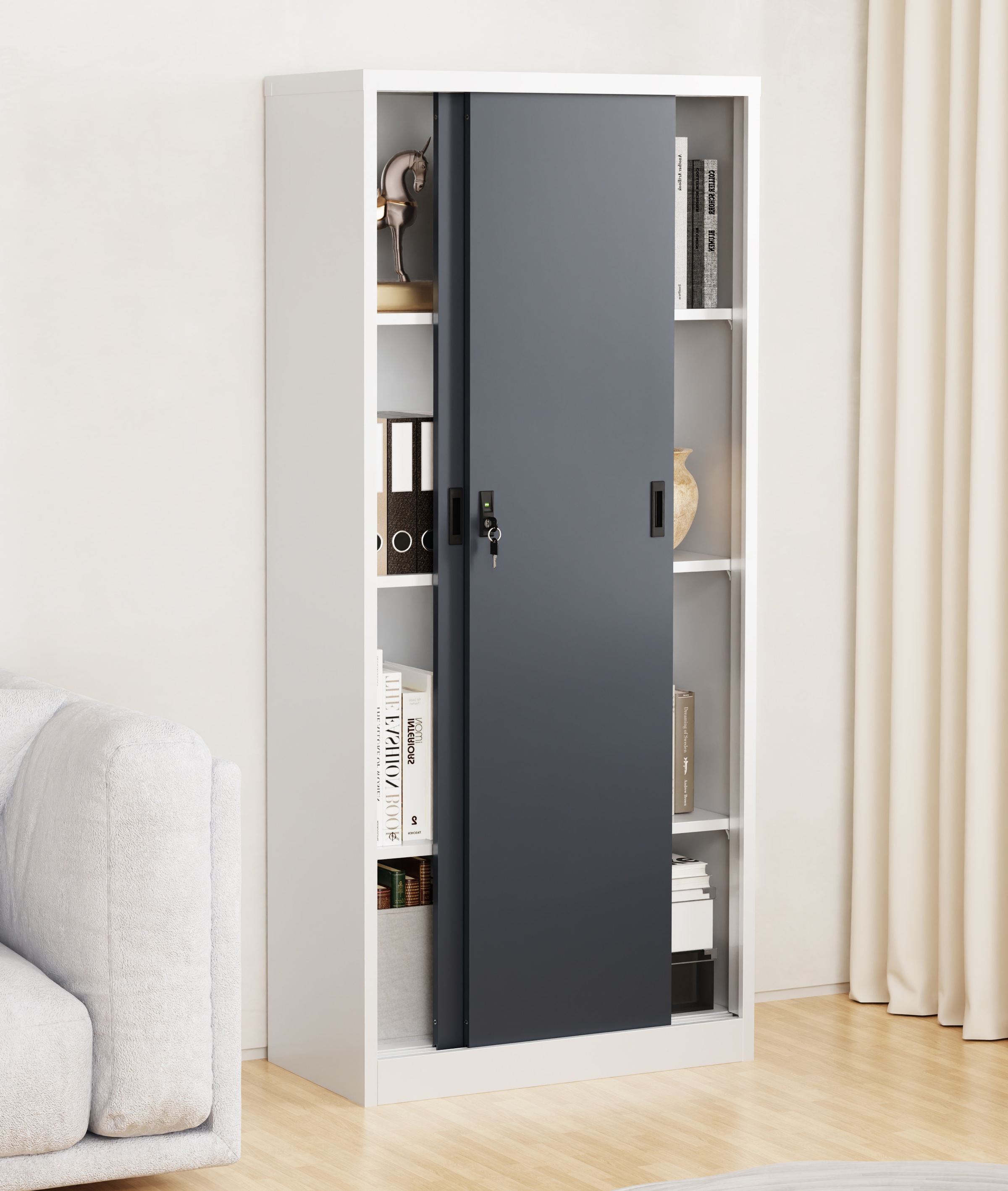 VCM Aktenschrank »Büroschrank Stahlschrank abschließbar Malivo 4fach« 1 Stk. tlg.