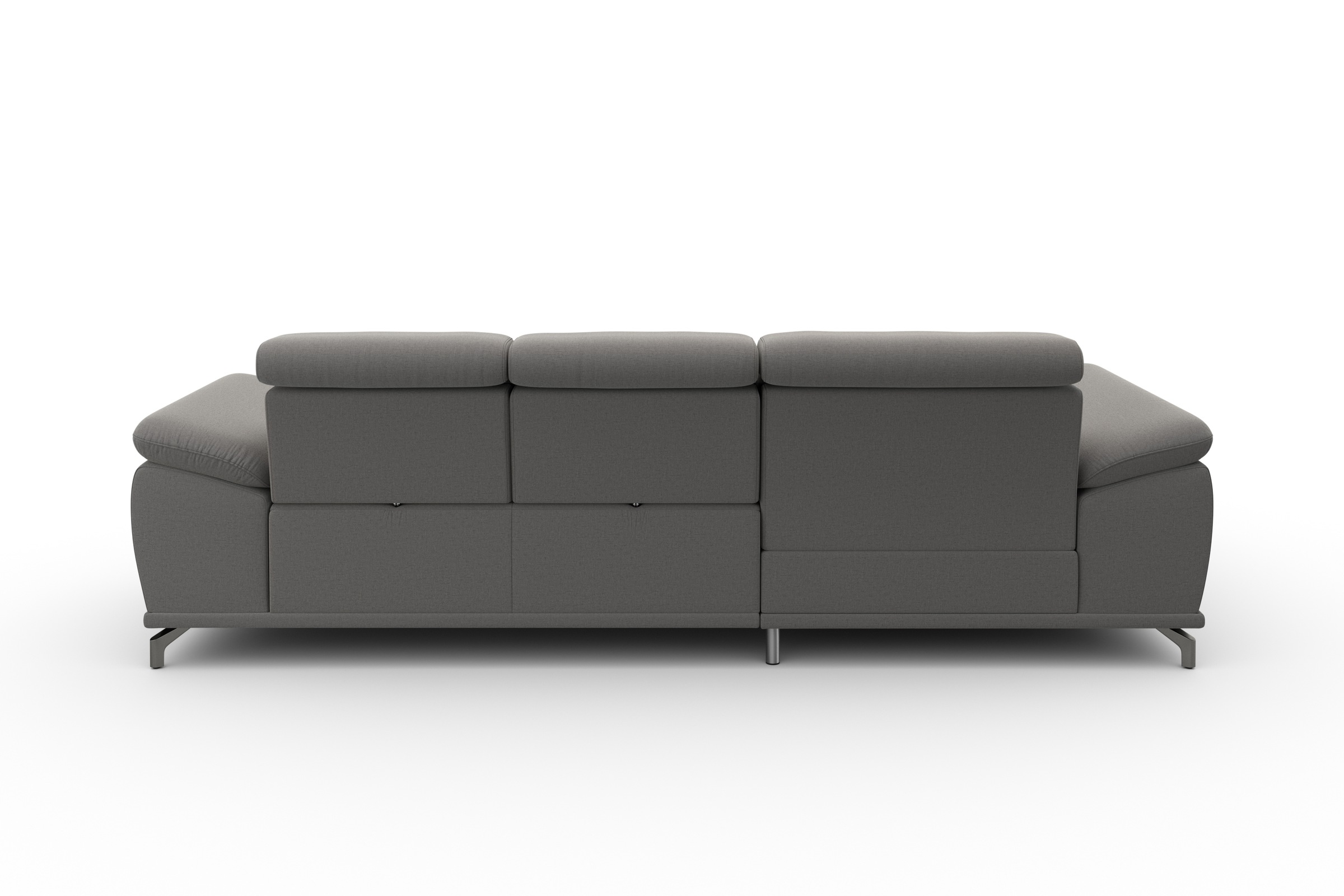 sit&more Ecksofa »Cabrio L-Form, mit Sitztiefenverstellung, Arm- und Kopfteilverstellung«, 2 Nierenkissen, Federkern, optional Bettfunktion und Stauraum