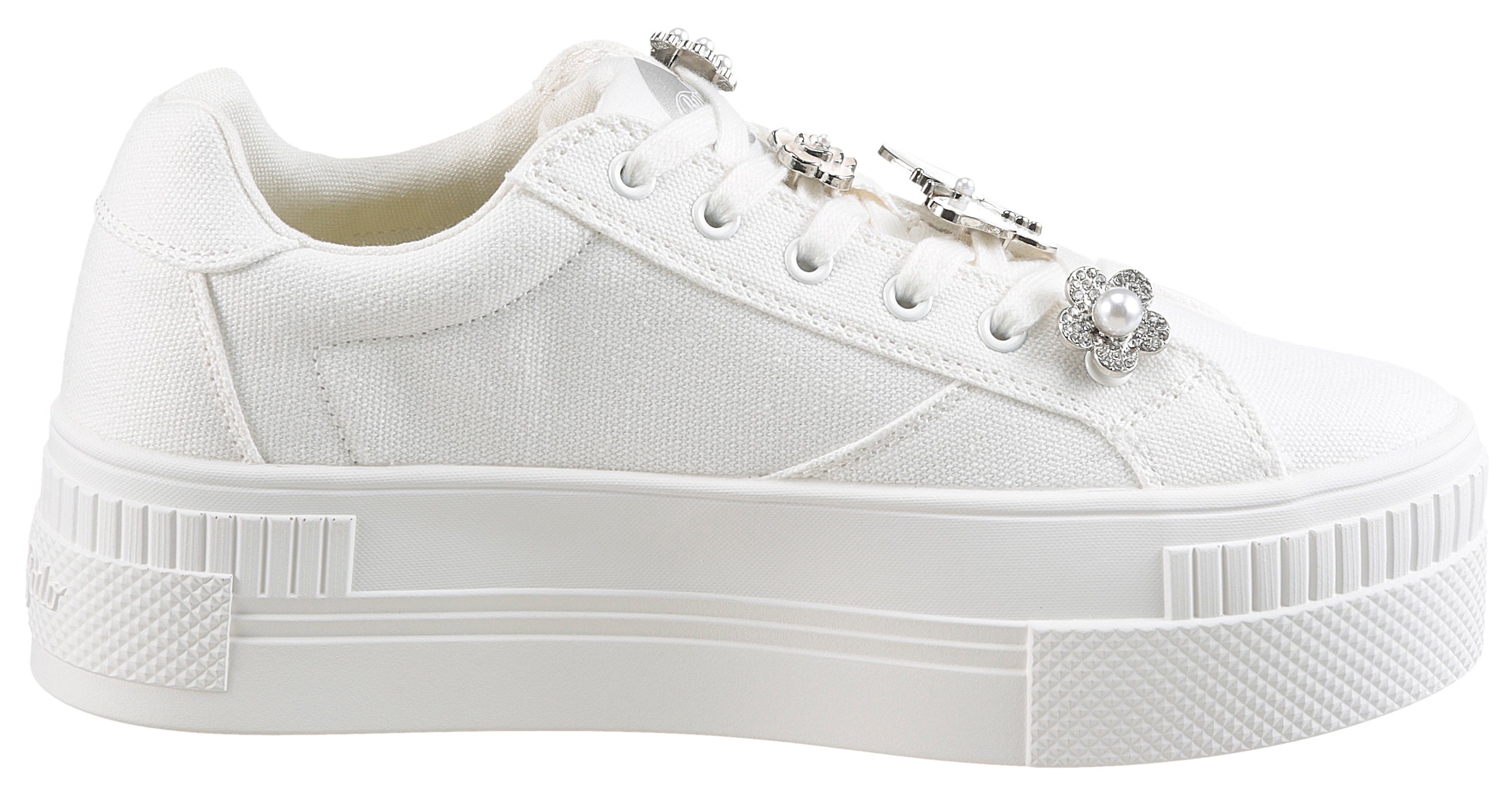 Buffalo Plateausneaker »PAIRED ICE«, Schnürschuh, Freizeitsneaker, Halbschuh mit Schmuckelementen