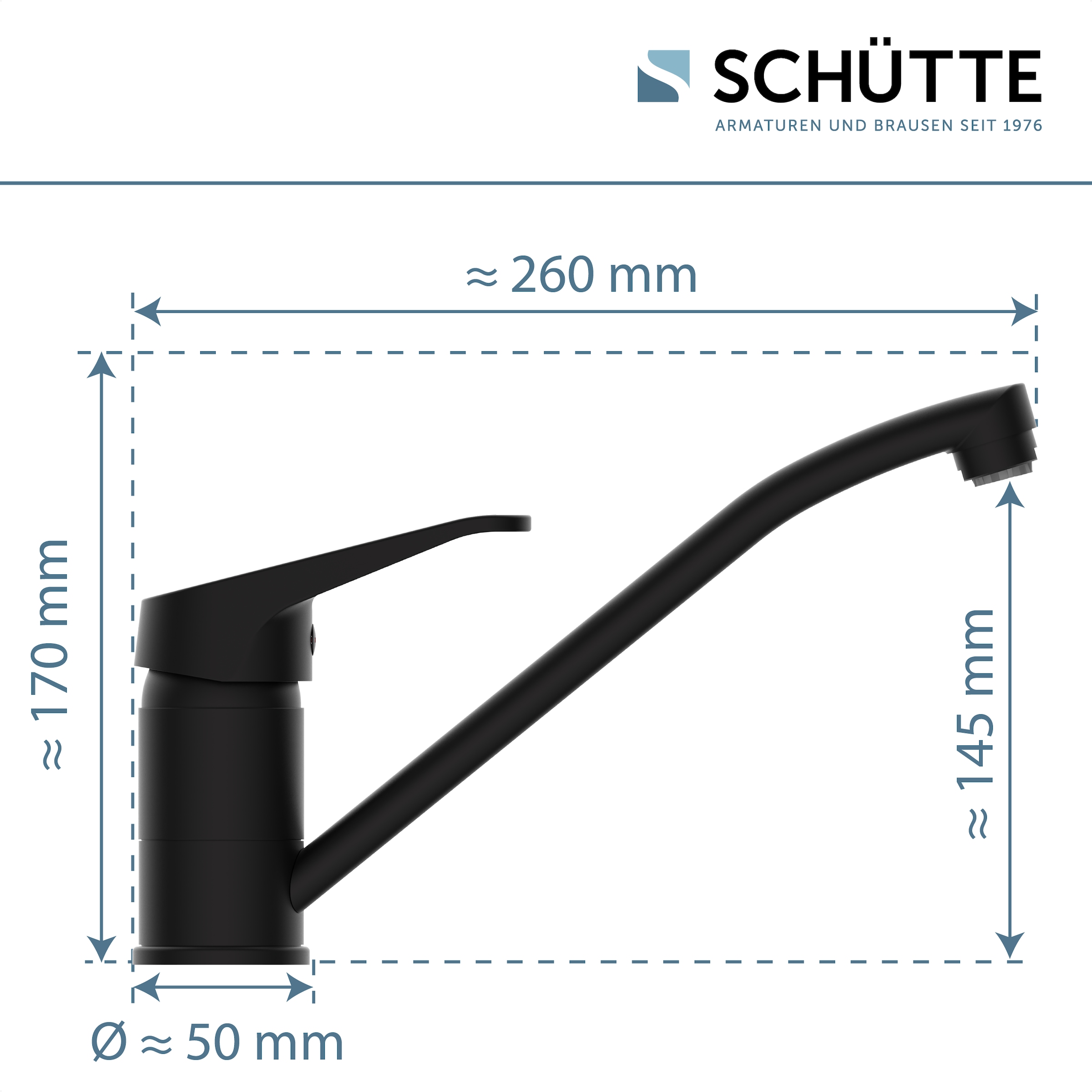 Schütte Spültischarmatur »TASSONI« Niederdruck Armatur Küche, 360° schwenkbarer Wasserhahn