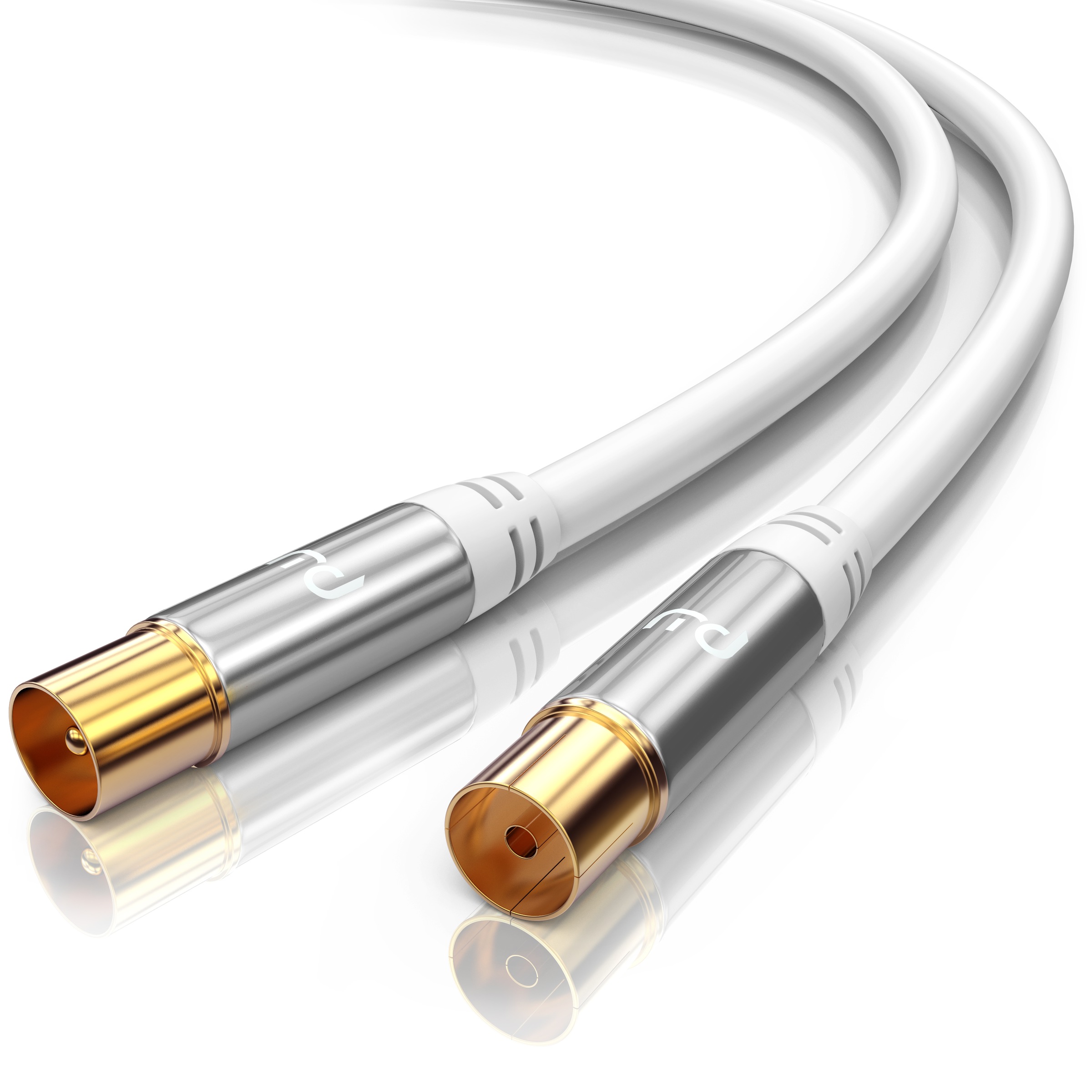 Primewire HDTV Antennenkabel mit 4-fach Schirmung »IEC-Stecker zu RF-Buchse / 75 Ohm / 135dB«