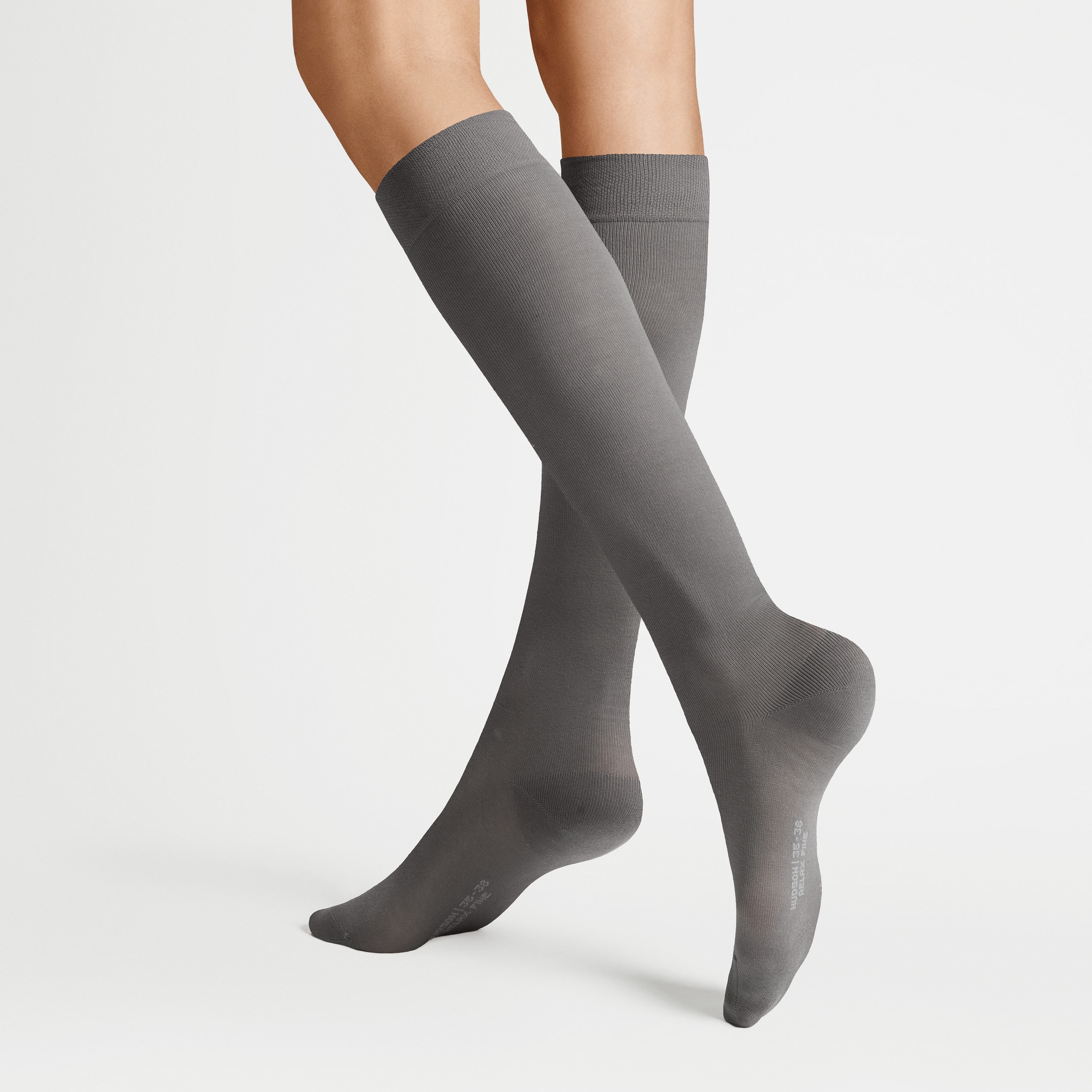 Hudson Kniestrümpfe »RELAX FINE« Baumwoll-Mix, verstärke Spitze und Ferse