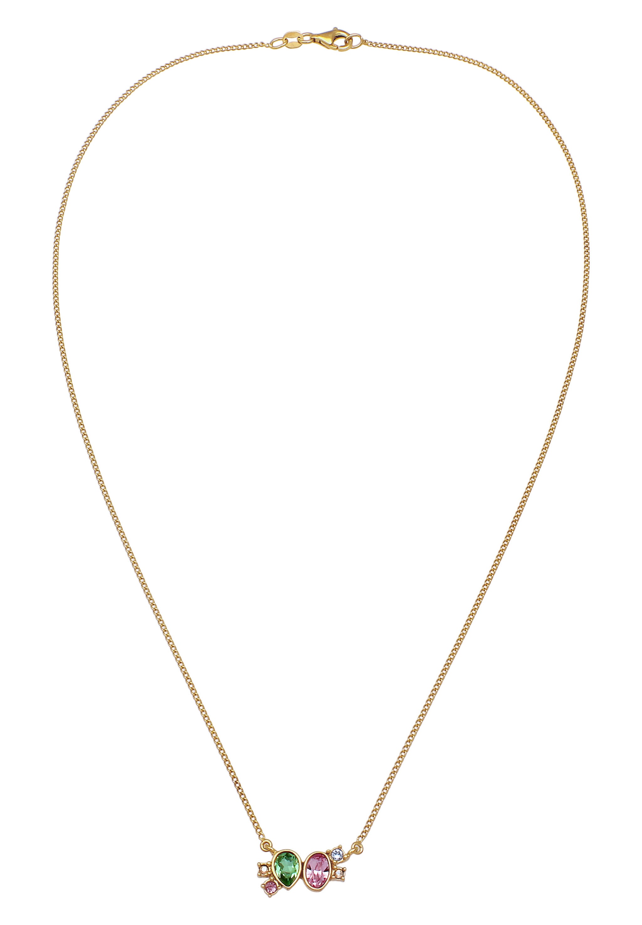 Elli Silberkette »Halskette Pastell Glas Kristalle 925 Sterling Silber«