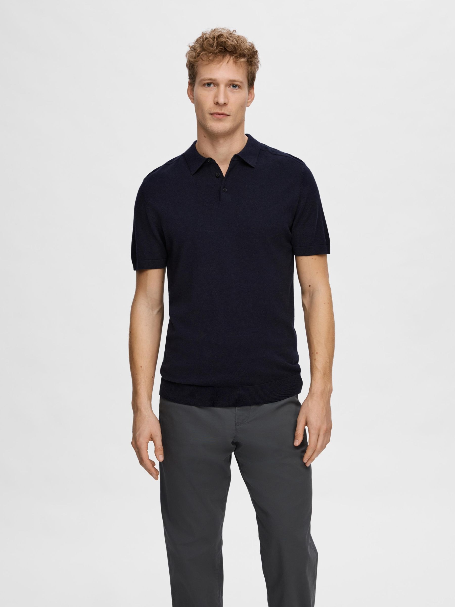 SELECTED HOMME Poloshirt »SLHBERG SS KNIT POLO NOOS«