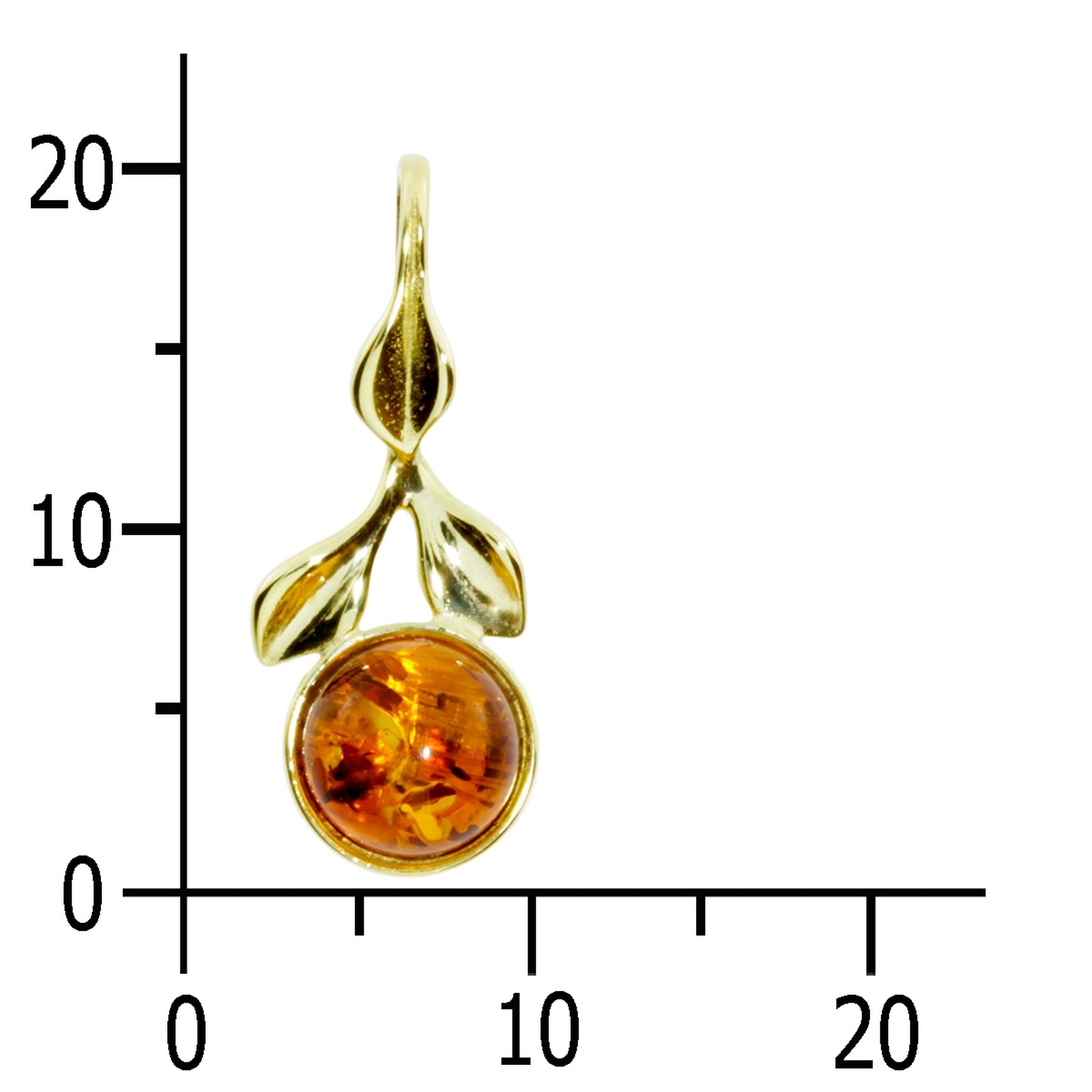 OSTSEE-SCHMUCK Kettenanhänger »- Blüte - Gold 333/000 - Bernstein«