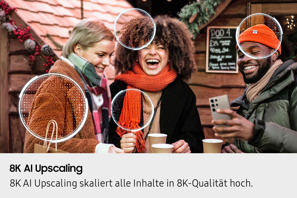 Samsung QLED-Fernseher »GQ75QN900FT«, 8K Ultra HD, Smart-TV, 8K AI Upscaling Pro & Glare Free, Metal Frame Design, Art Store