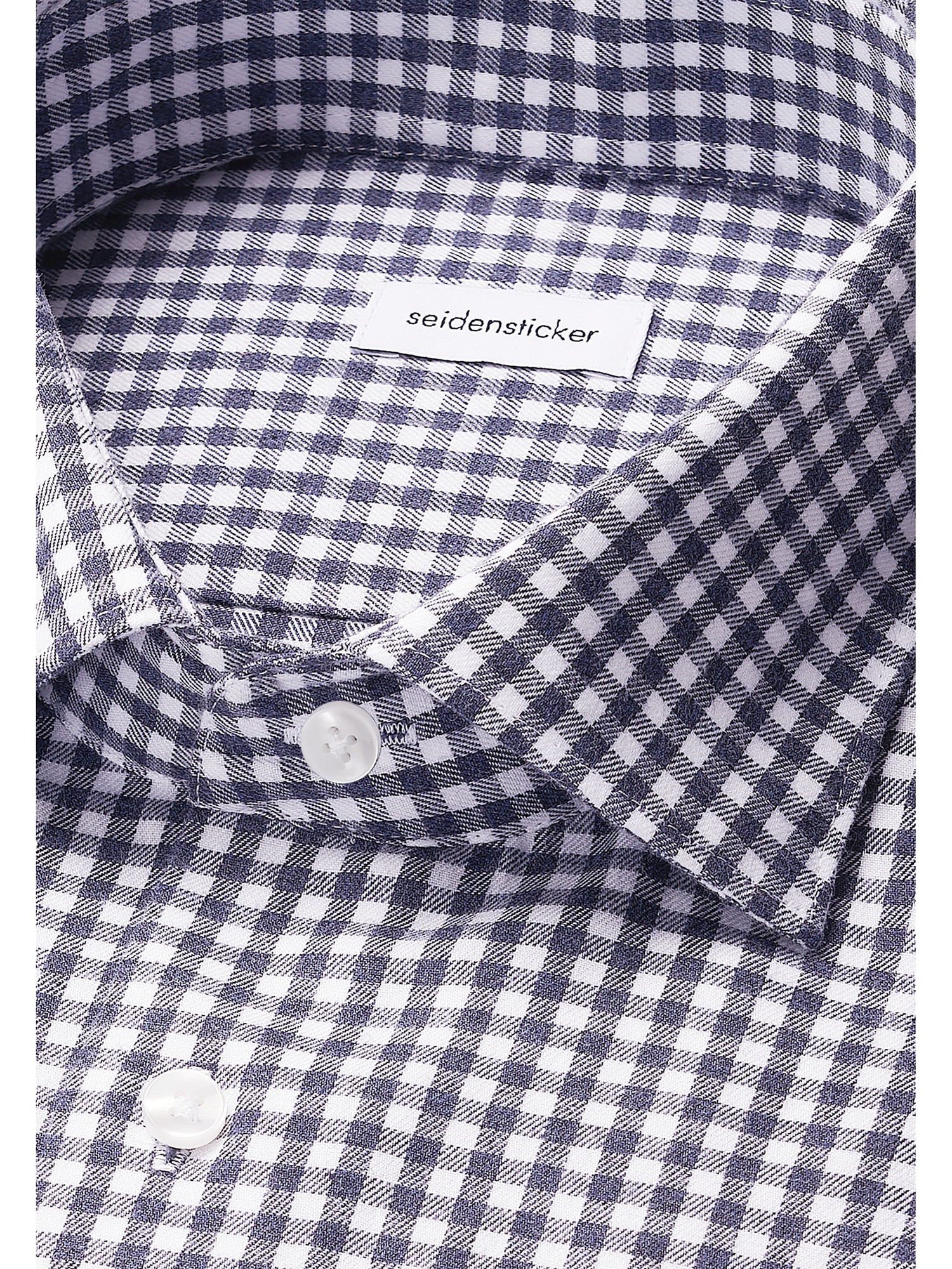 seidensticker Flanellhemd »Schwarze Rose« Regular 1/1 Kentkragen Karo