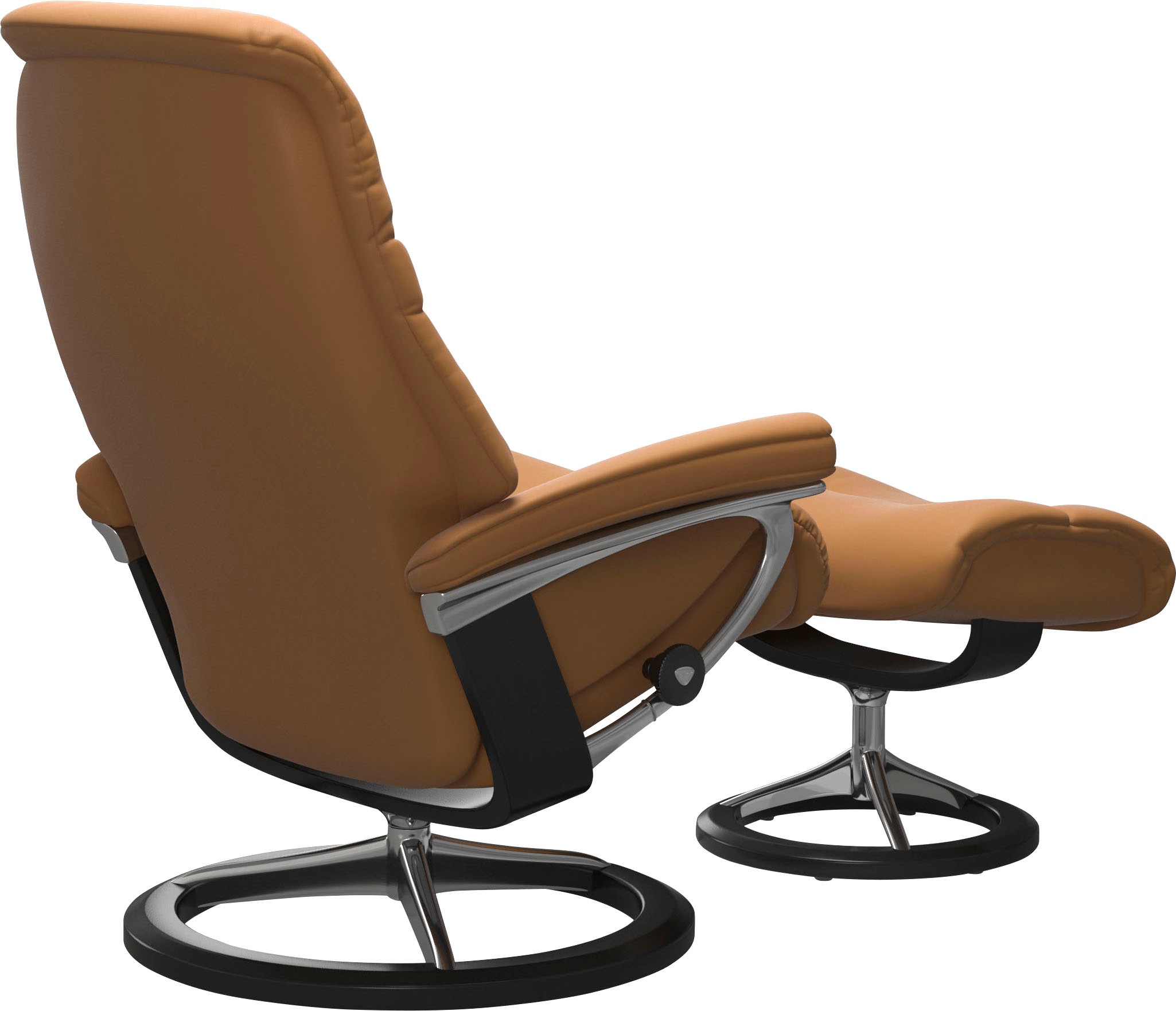 Stressless® Relaxsessel »Sunrise«, (Set, Relaxsessel mit Hocker), mit Signature Base, Größe L, Gestell Schwarz