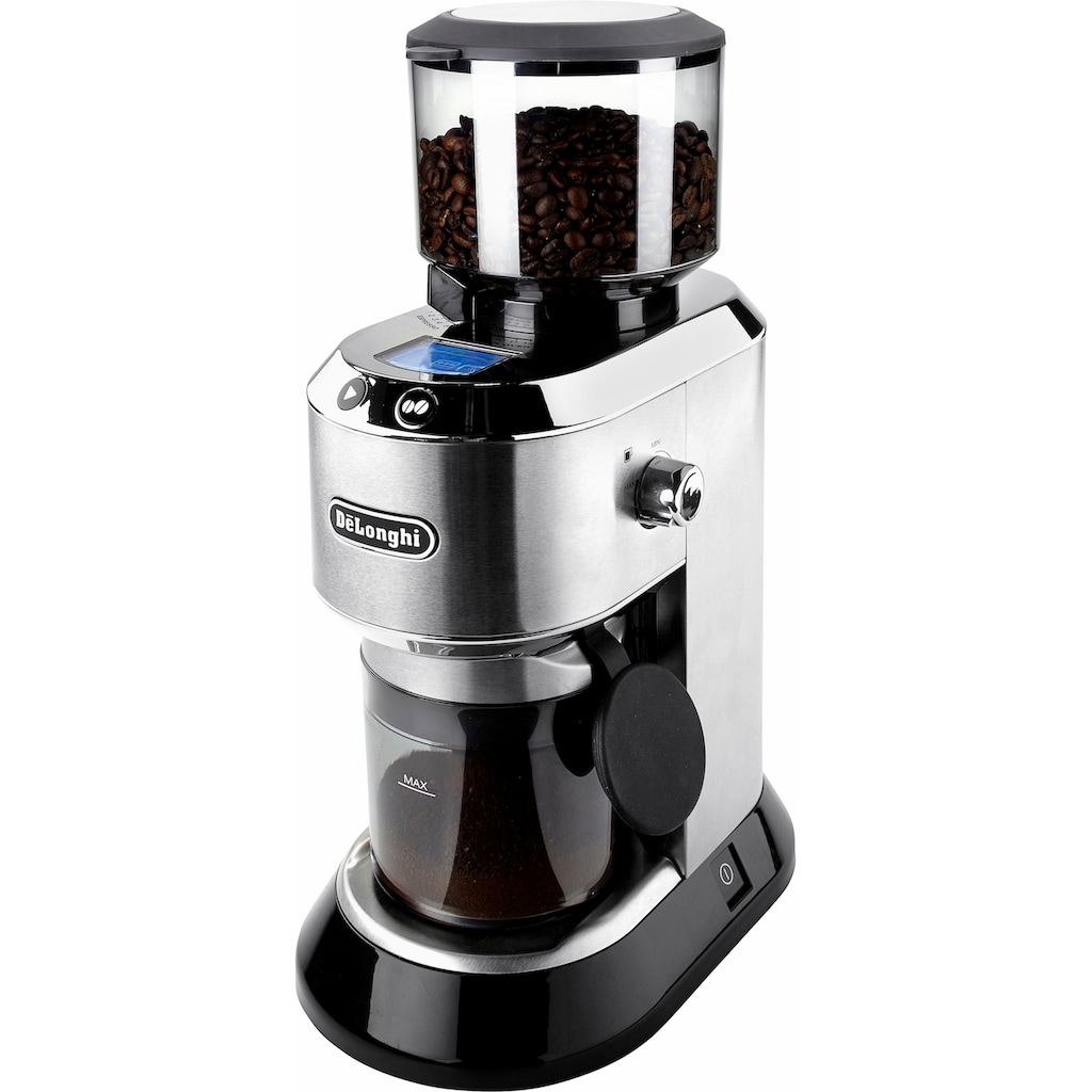 De'Longhi Kaffeemühle »Dedica KG521.M«, 150 W, Kegelmahlwerk, 350 g Bohnenbehälter, inkl. Siebträgeradapter