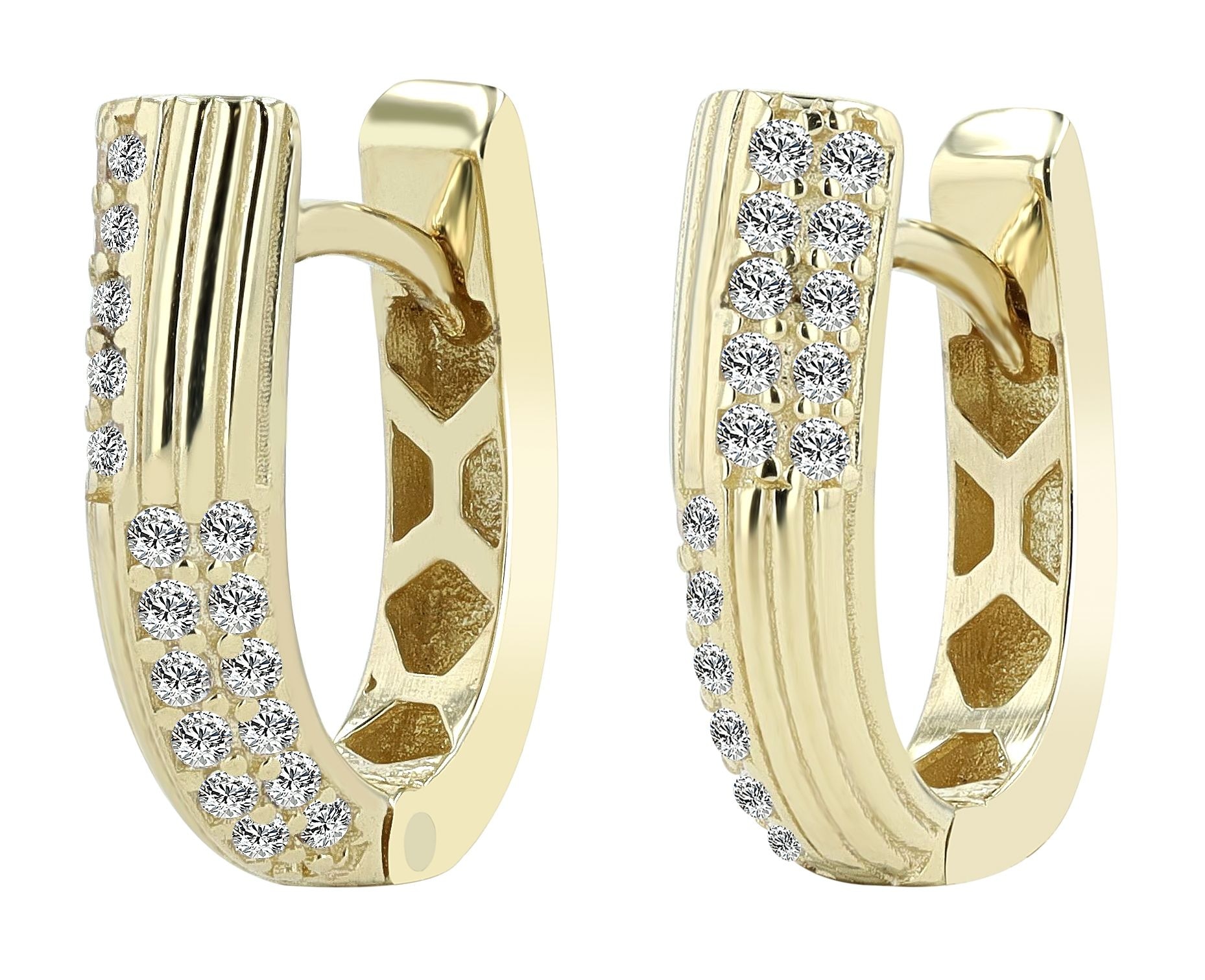 Adelia´s Paar Creolen »Damen Ohrringe ¿ Klappcreole aus 333 Gold mit Zirkonia«