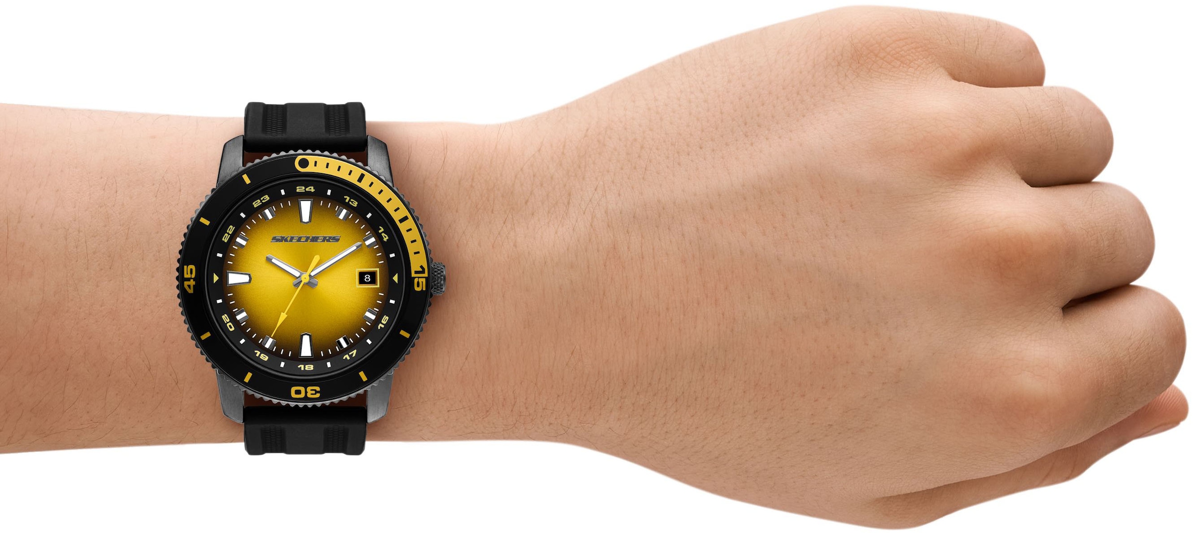 Skechers Quarzuhr »LACHMAN« Armbanduhr, Herrenuhr, Silikonarmband, analog, Tag