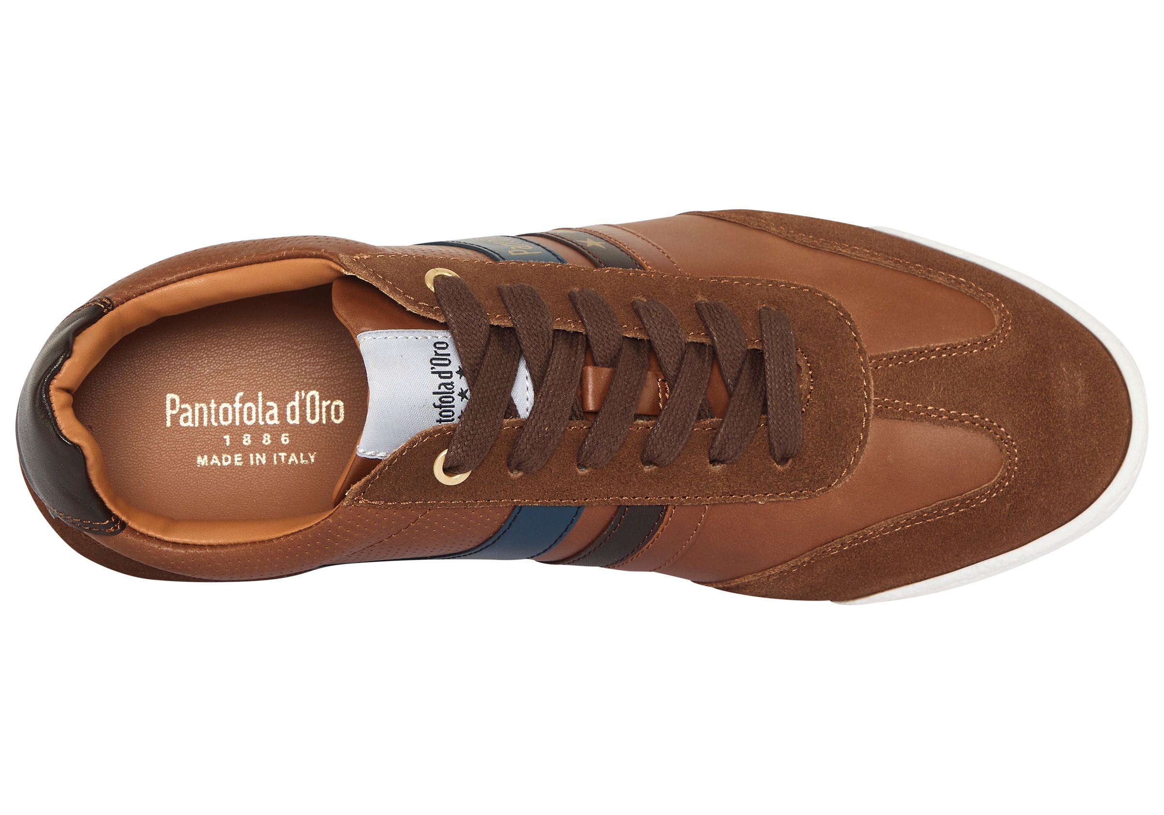 Pantofola d´Oro Sneaker »VASTO LOW«  Obermaterial aus Leder, Gummilaufsohle, mit Schnürung
