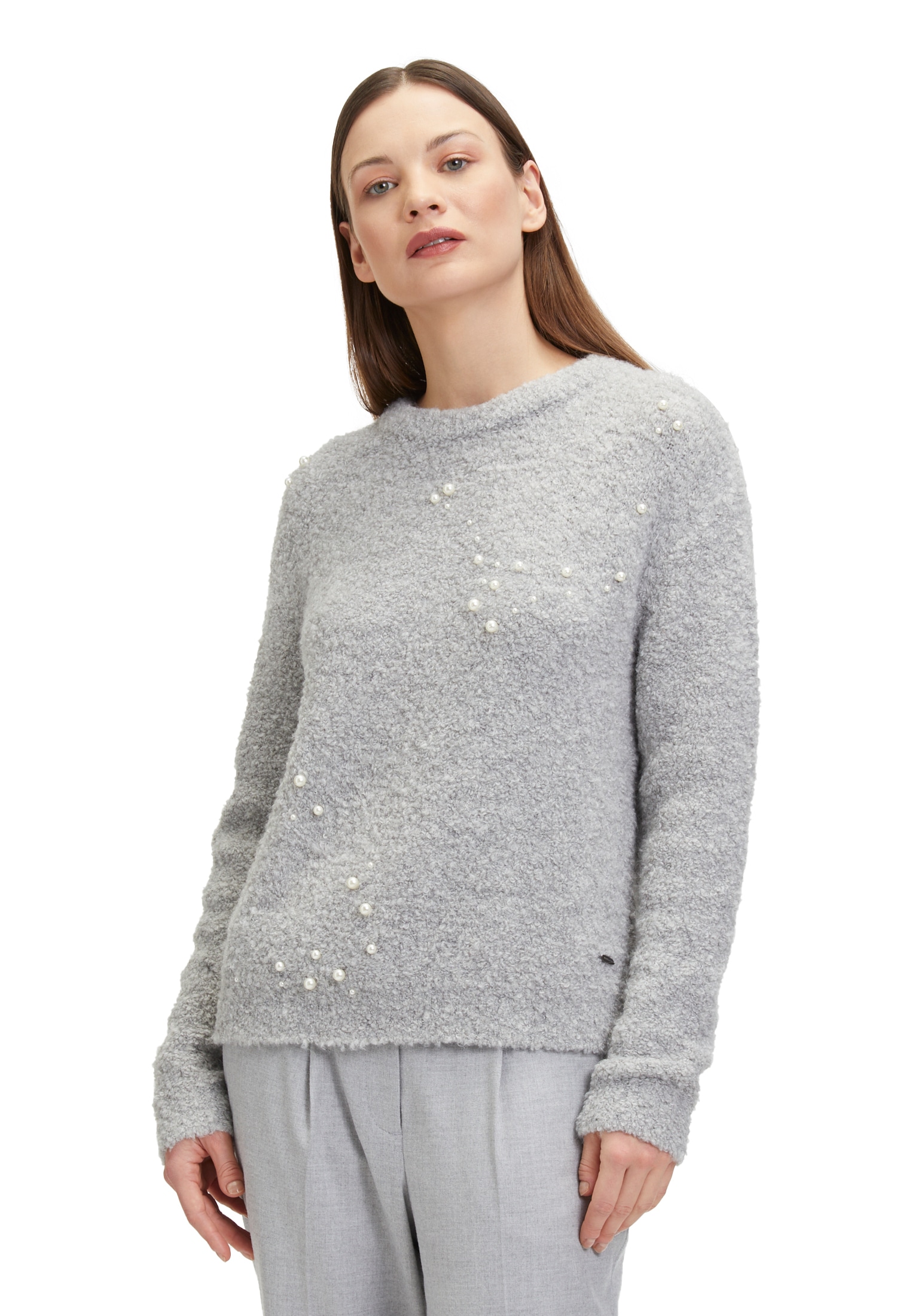 Betty&Co Strickpullover »Strickpullover mit Perlen«
