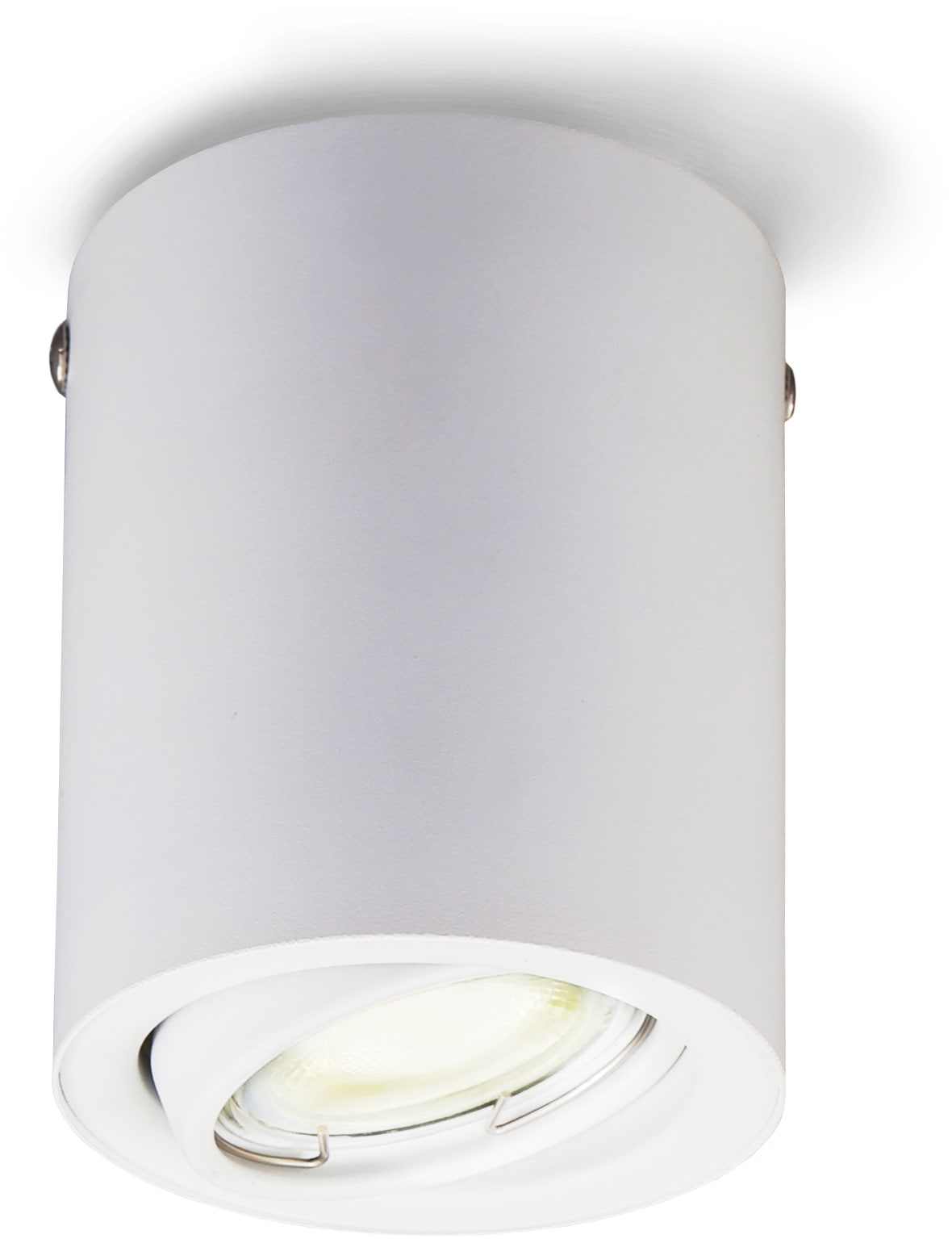 B.K.Licht LED Aufbaustrahler, 1 flammig, Leuchtmittel GU10 | LED wechselbar, Aufbauleuchte, schwenkbar, inkl. 5W 400lm 3.000K, Deckenspot, weiß