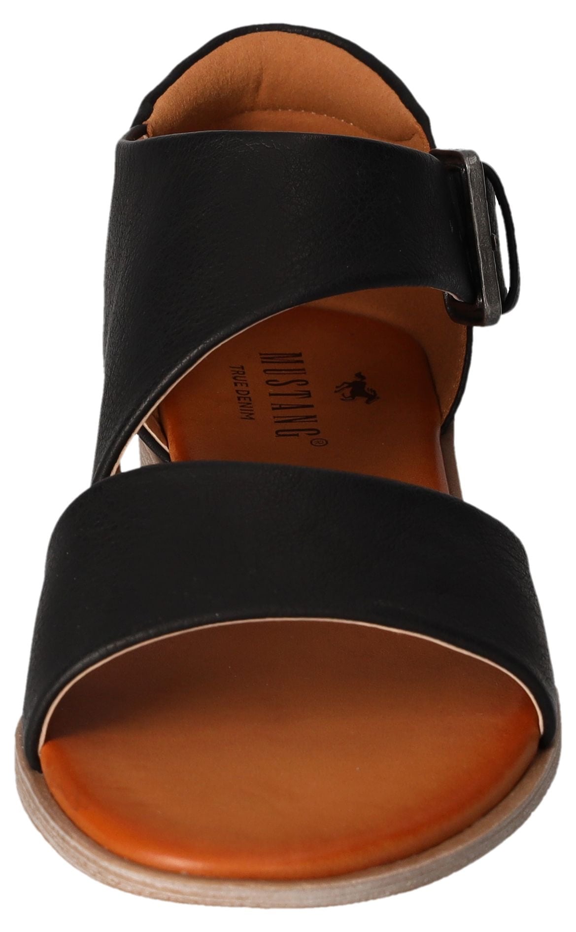 Mustang Shoes Sandale, Sommerschuh, Sandalette, Riemchensandale in asymmetrischer Optik