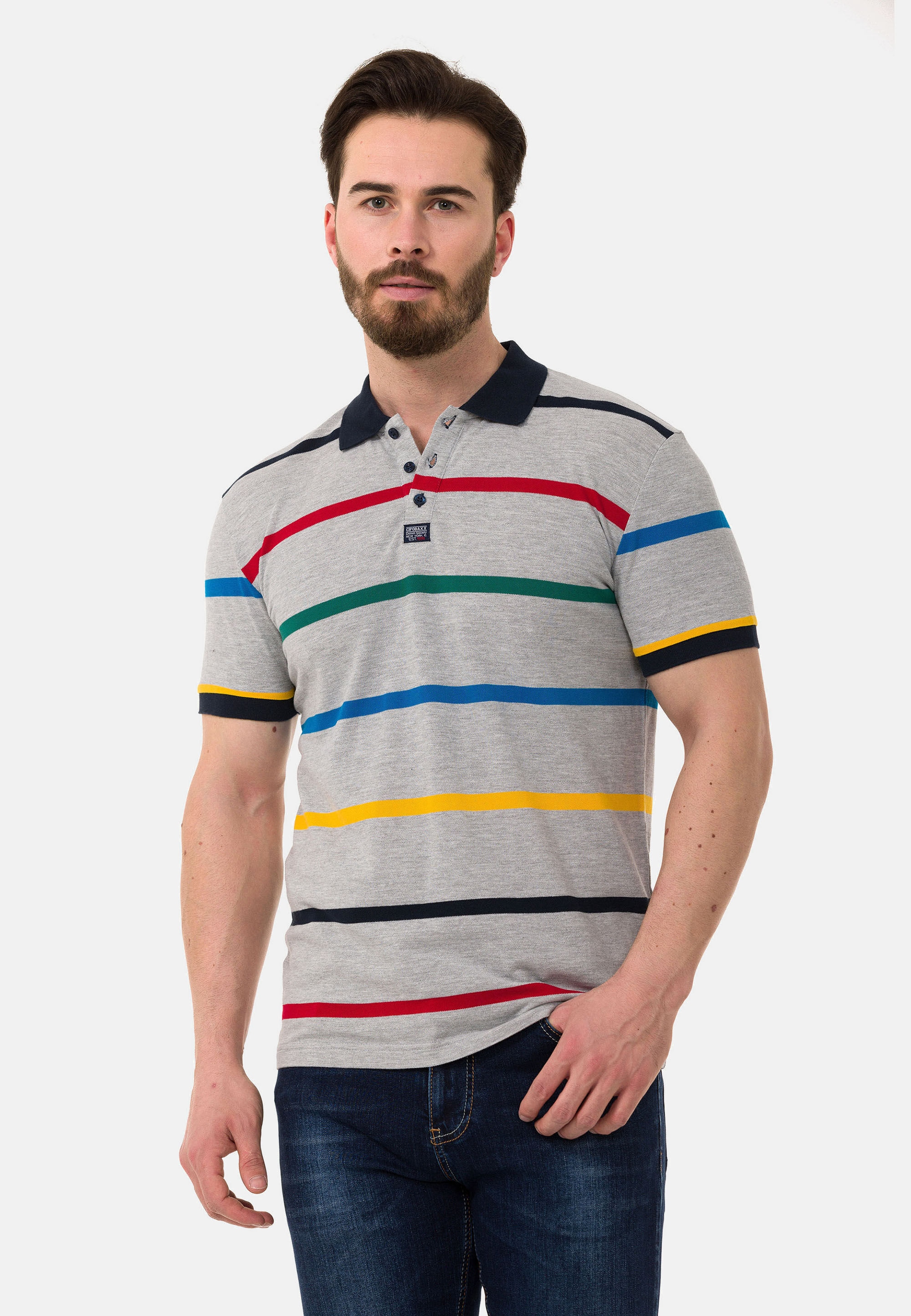 Cipo & Baxx T-Shirt »CT749« gerade geschnitten