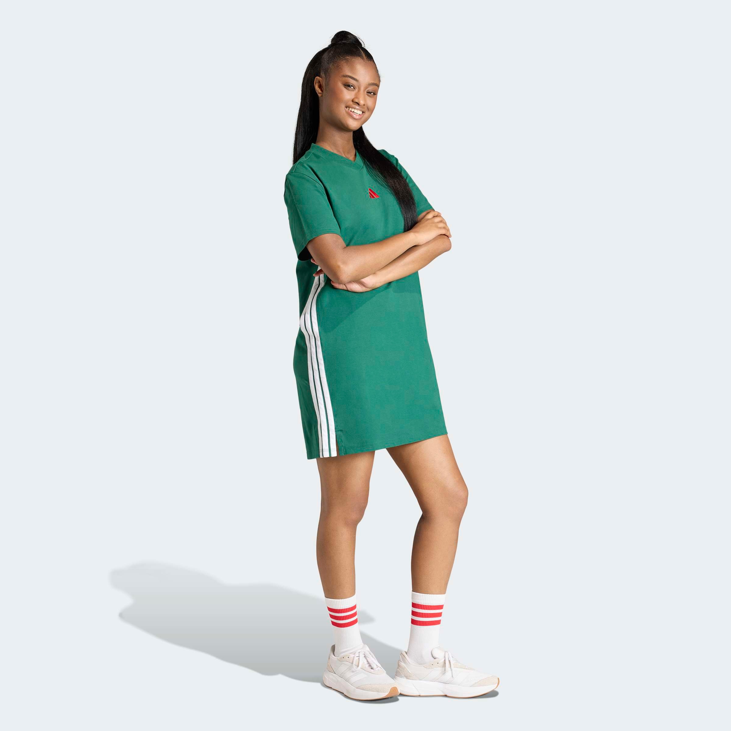 adidas Sportswear Shirtkleid »ESSENTIALS -, 3-STREIFEN, SINGLE JERSEY«