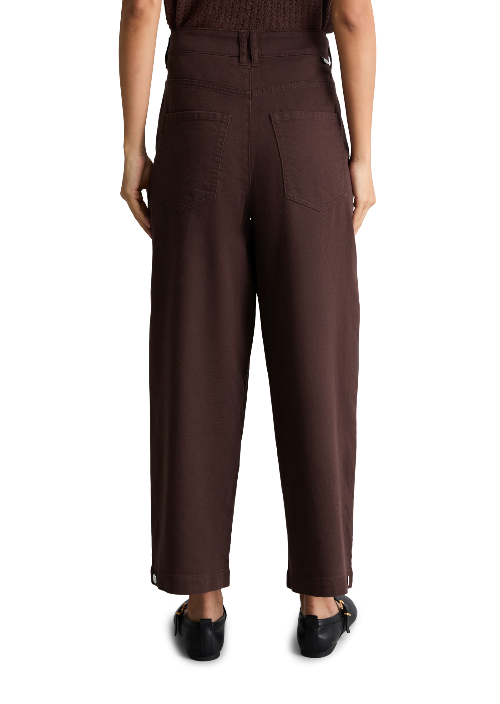 Marc O'Polo DENIM 5-Pocket-Hose  Barrel Hose cropped aus Organic-Cotton-Lyocell-Stretch