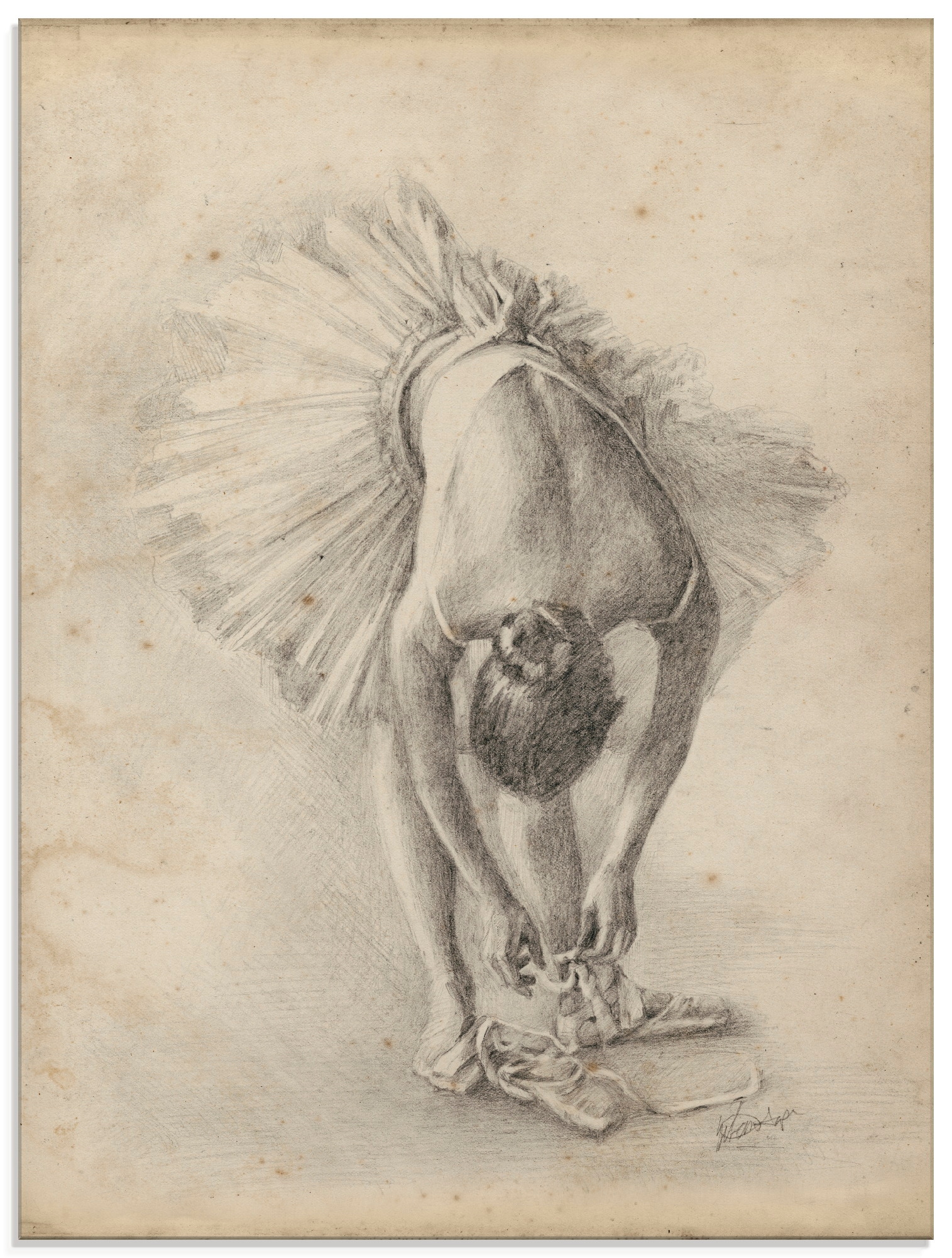 Artland Glasbild »Antike Ballerina Übung I«, Sport, (1 St.), in verschiedenen Größen