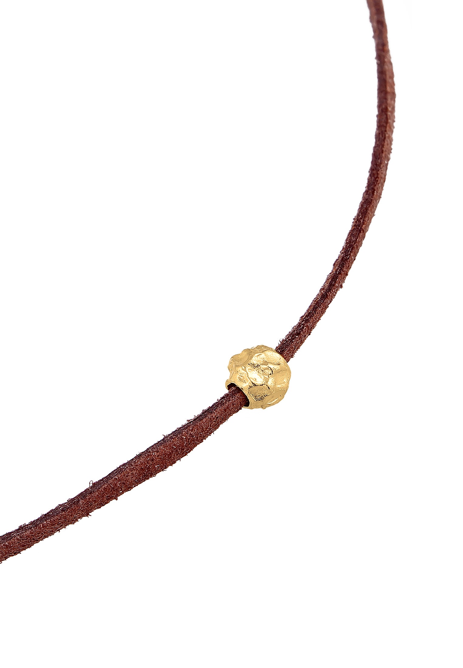 Elli Choker »Halskette Choker Velour Leder Bead Trend 925 Silber«
