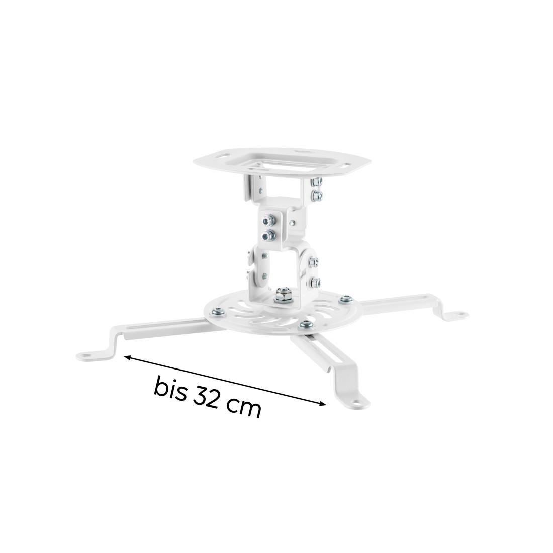 Hama Beamer-Deckenhalterung »Beamerhalterung für die Decke, Wand, Dachschräge, vollbeweglich, weiß«, schwenkbar, drehbar, neigbar, Traglast max. 13,5 kg