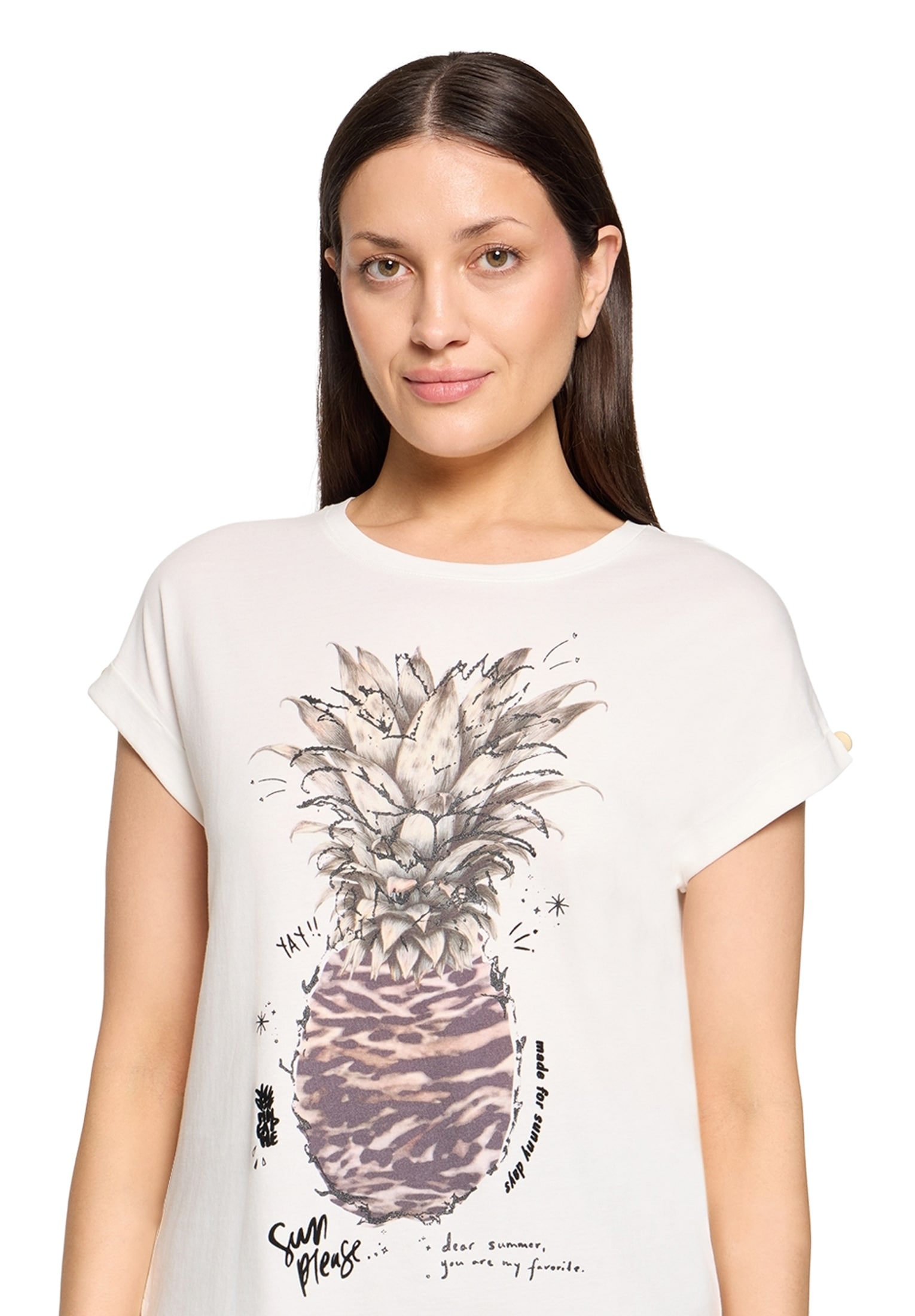 Cartoon Print-Shirt »Printshirt mit Ärmelaufschlag«