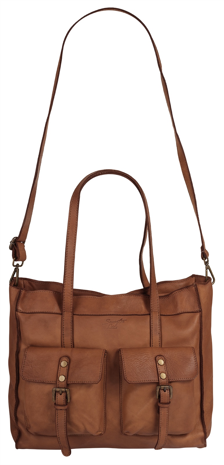 Samantha Look Shopper echt Leder, Made in Italy