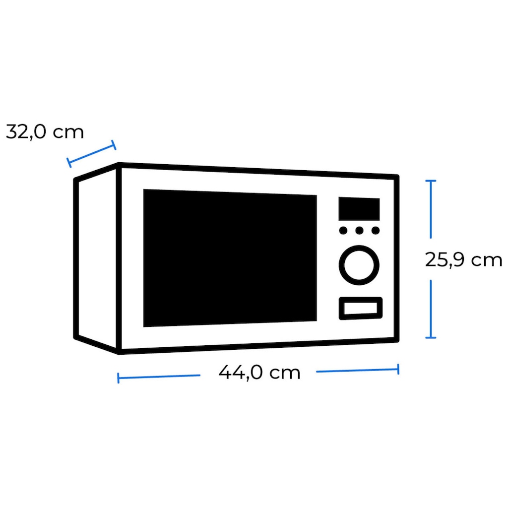 exquisit Mikrowelle »WP 700 J17-3 sw«, Mikrowelle, 700 W