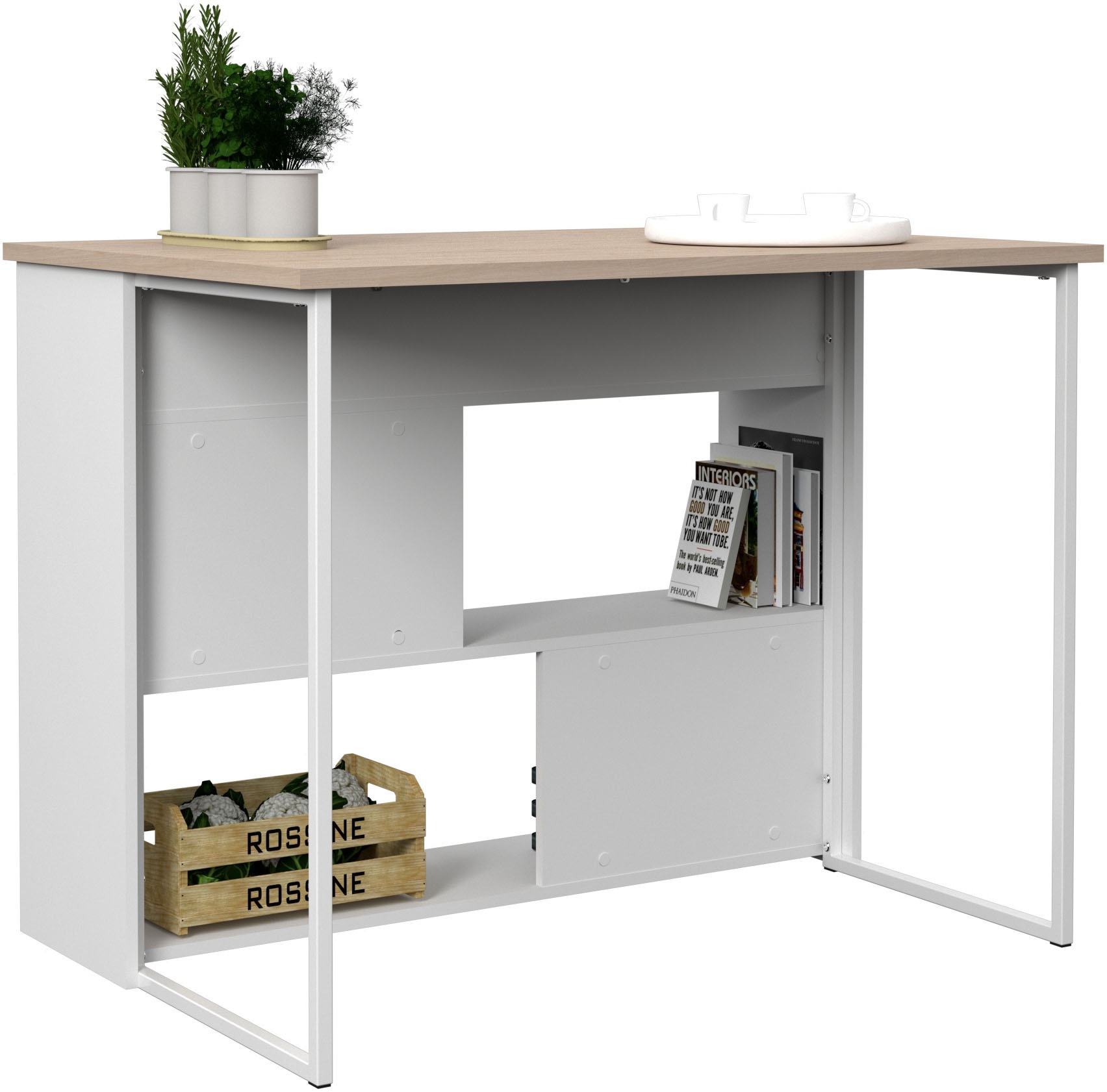 Parisot Schrank-Set »Socool 1, Theke und Küchenbuffet, Made in Europe, viel Stauraum«, (2 St.), TOPSELLER! Theke als Tresen nutzbar