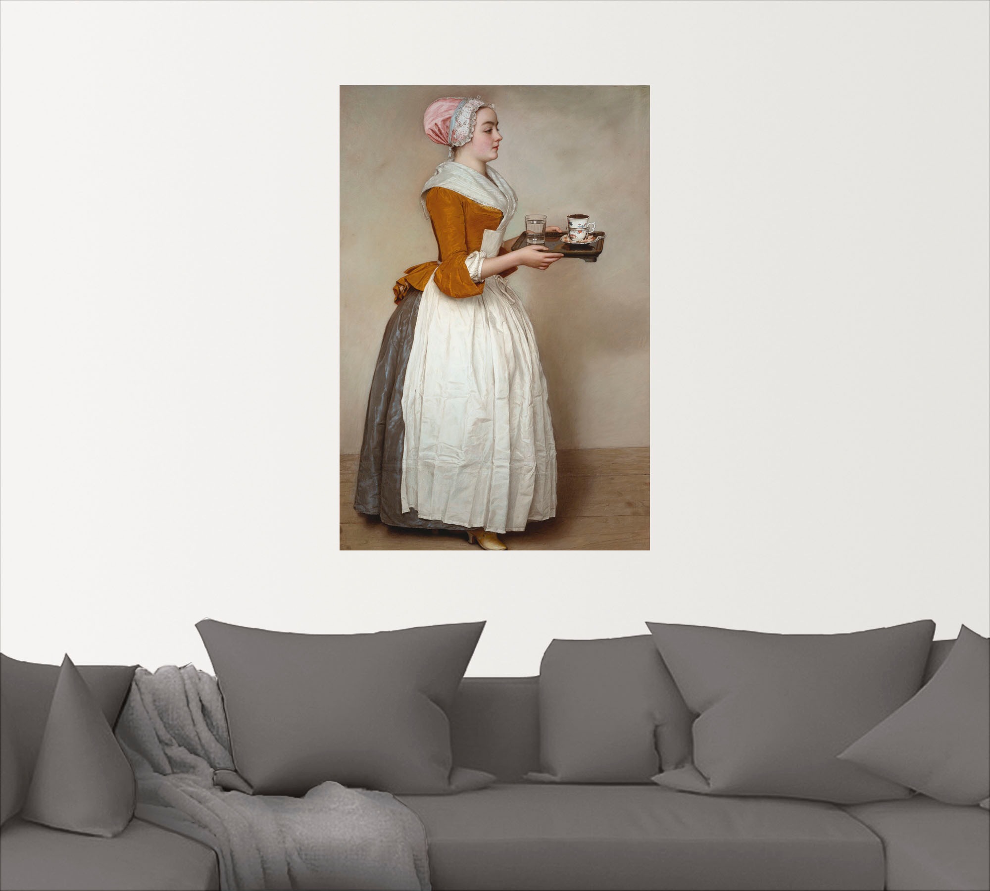 Artland Wandbild »Das Schokoladenmädchen. Um 1744/45«, Frau, (1 St.), als Alubild, Outdoorbild, Leinwandbild, Poster, Wandaufkleber