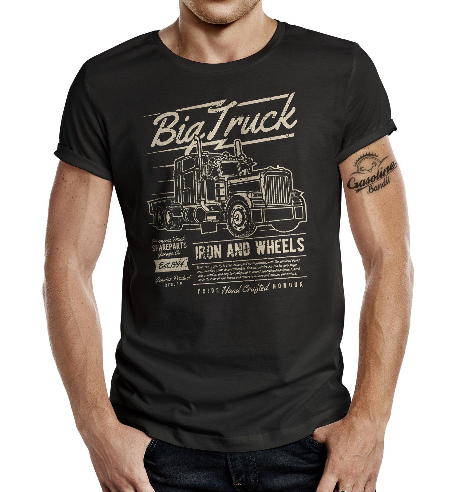 GASOLINE BANDIT® T-Shirt mit Trucker-Print