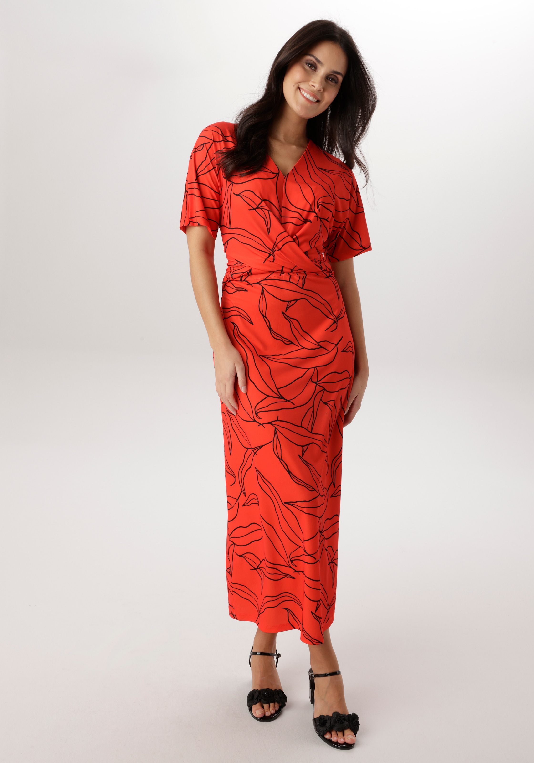 Aniston SELECTED Midikleid mit angedeuteter Wickelopik - NEUE KOLLEKTION