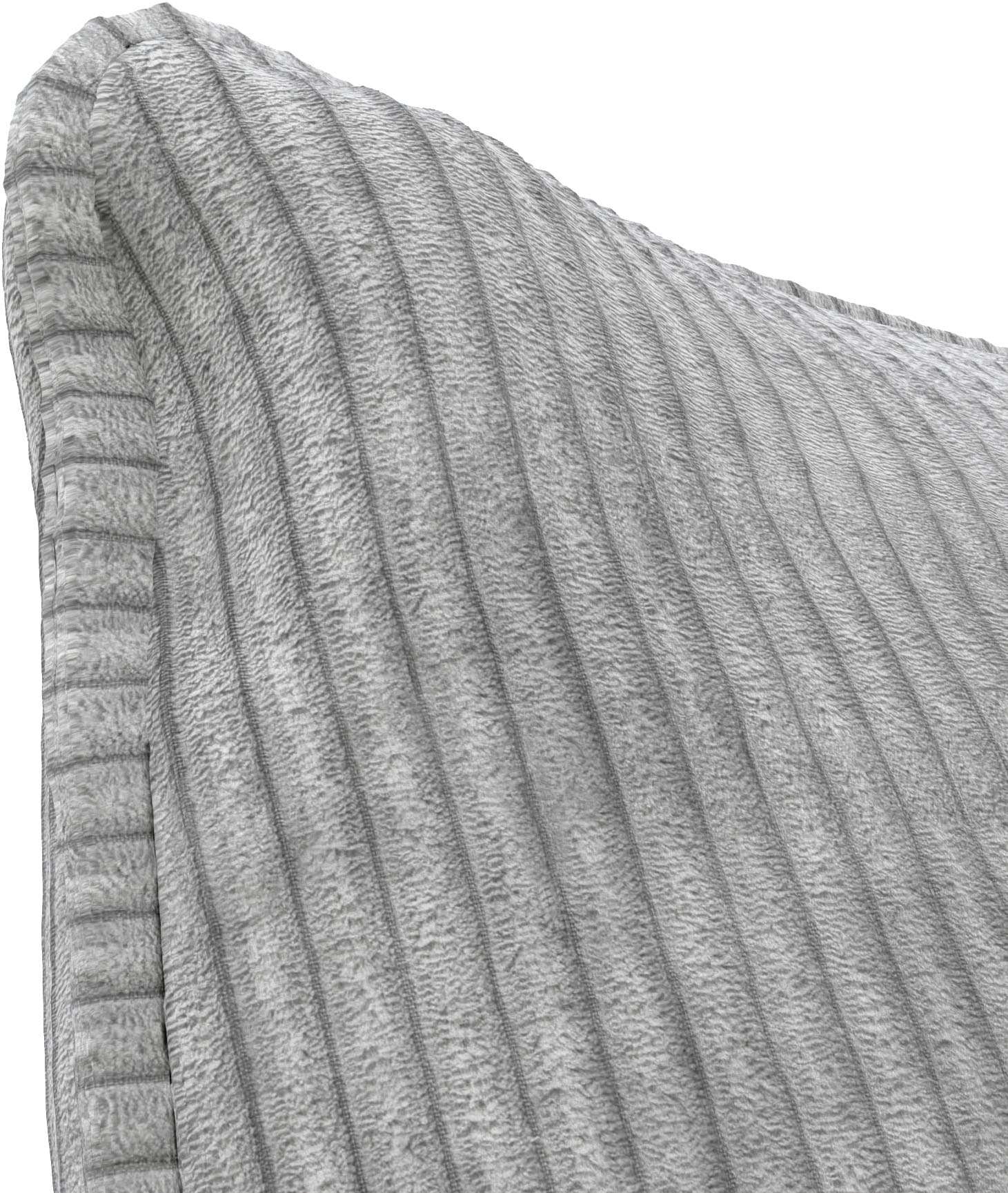 TRENDMANUFAKTUR Ecksofa »Fordon II, Schlafsofa mit Bettkasten, Couch in L-Form, Breite 250 cm«, in Cordstoff HYPER, betongrau, Armlehne rechts