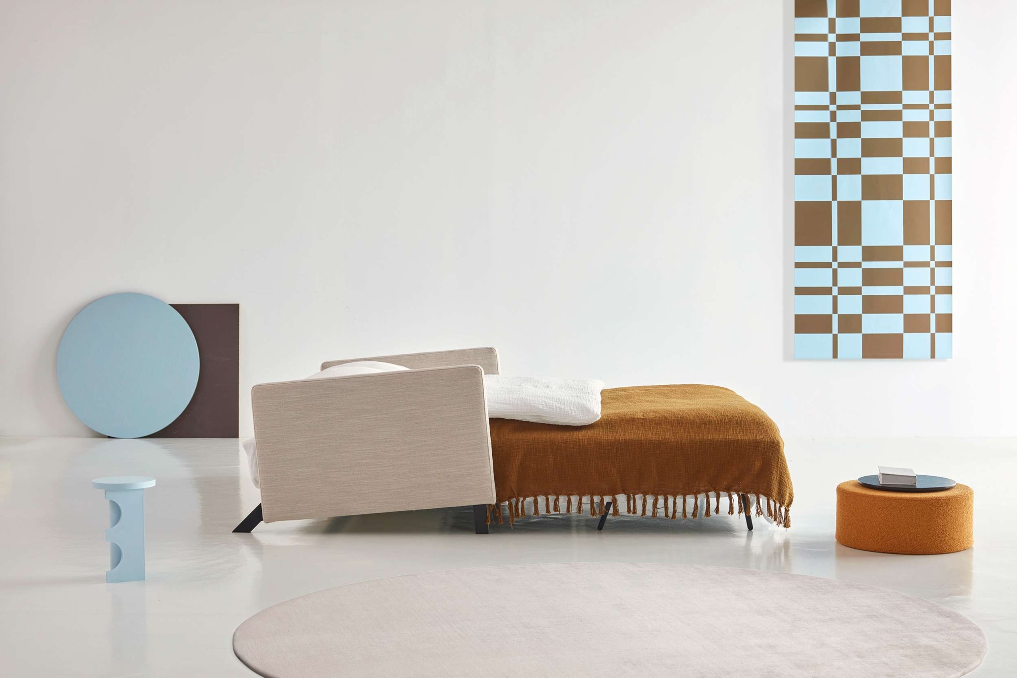 INNOVATION LIVING ™ Schlafsofa »Cubed Klappsofa, hochwertige Schlaffunktion, Design und extra Komfort«, Frontauszug, sehr platzsparend, abgewinkelt Sitzen, waagerecht liegen