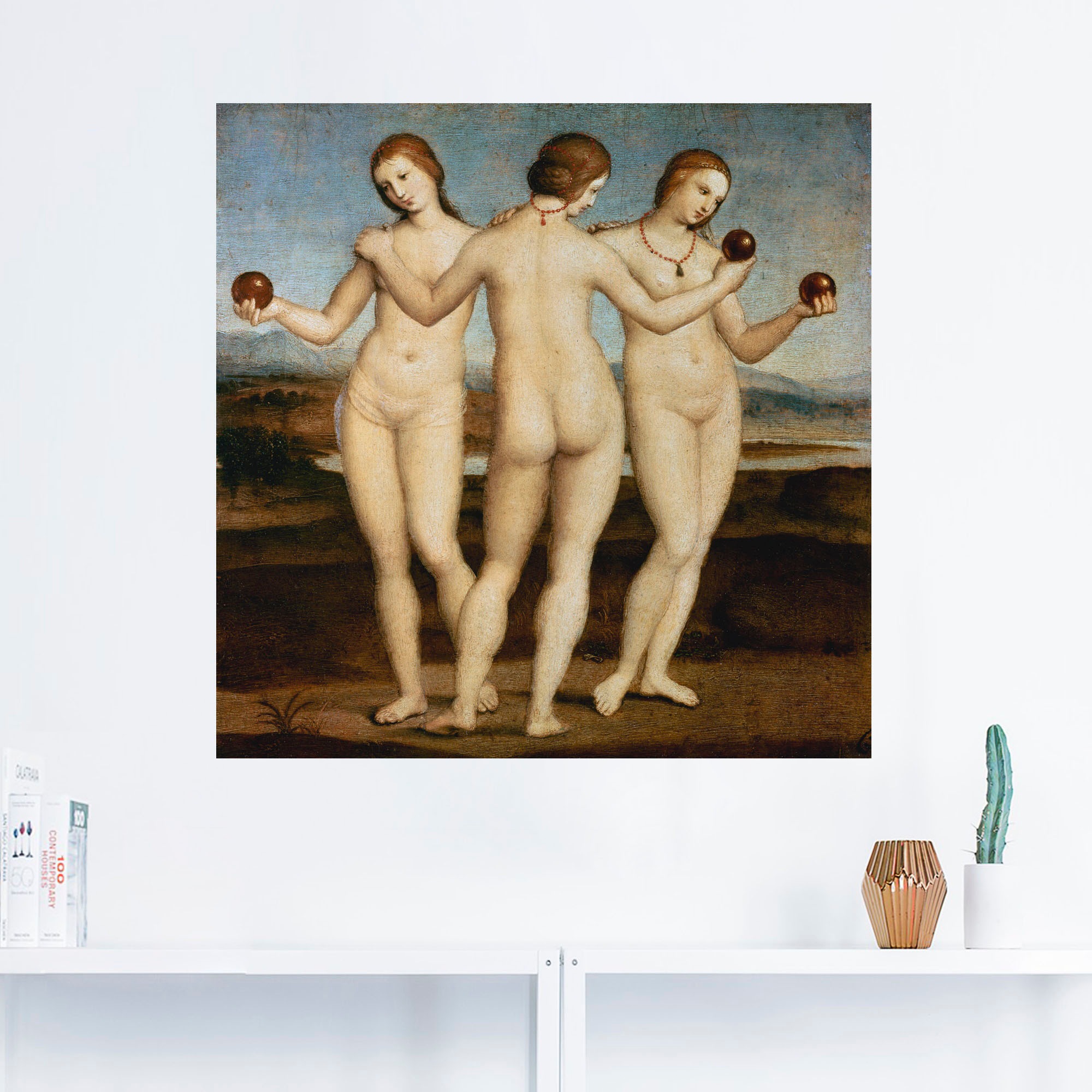 Artland Wandbild »Die drei Grazien. Gegen 1502/03.«, Frau, (1 St.), als Leinwandbild, Wandaufkleber oder Poster in versch. Größen