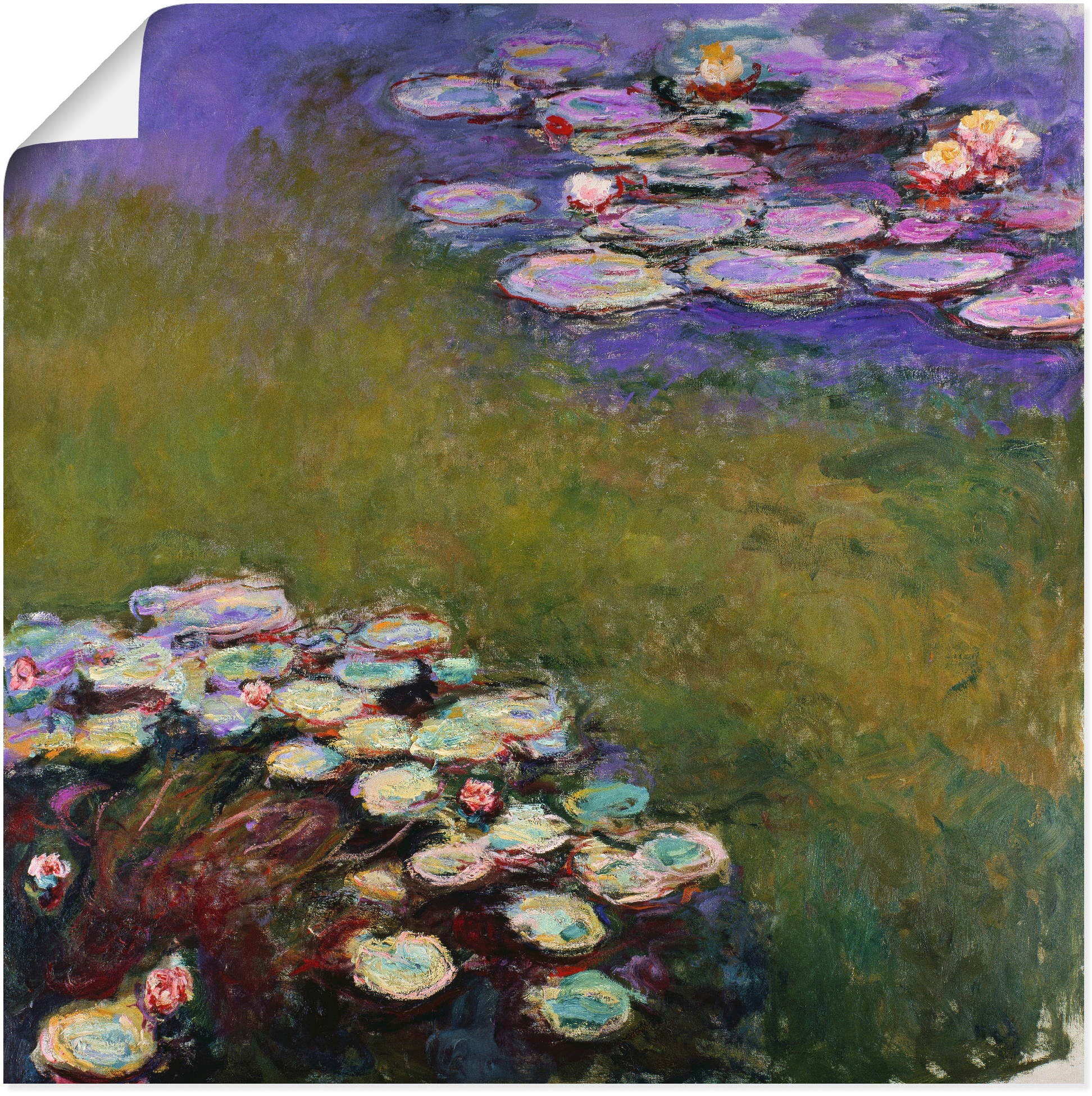 Artland Wandbild »Seerosen.«, Blumen, (1 St.), in vielen Größen & Produktarten -Leinwandbild, Poster, Wandaufkleber / Wandtattoo auch für Badezimmer geeignet