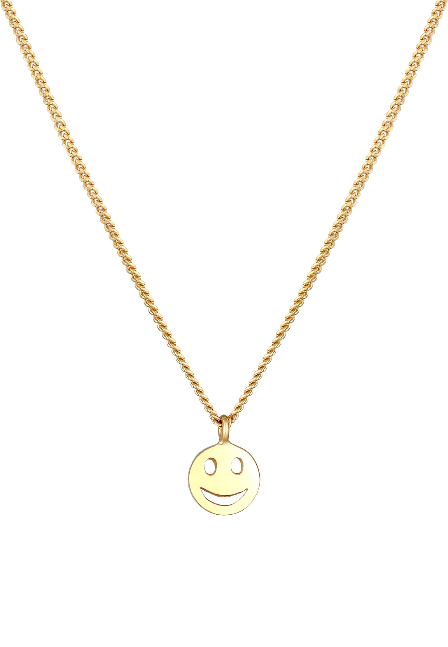 Elli Kette mit Anhänger »Halskette mit Happy Smiling Face 925 Silber«