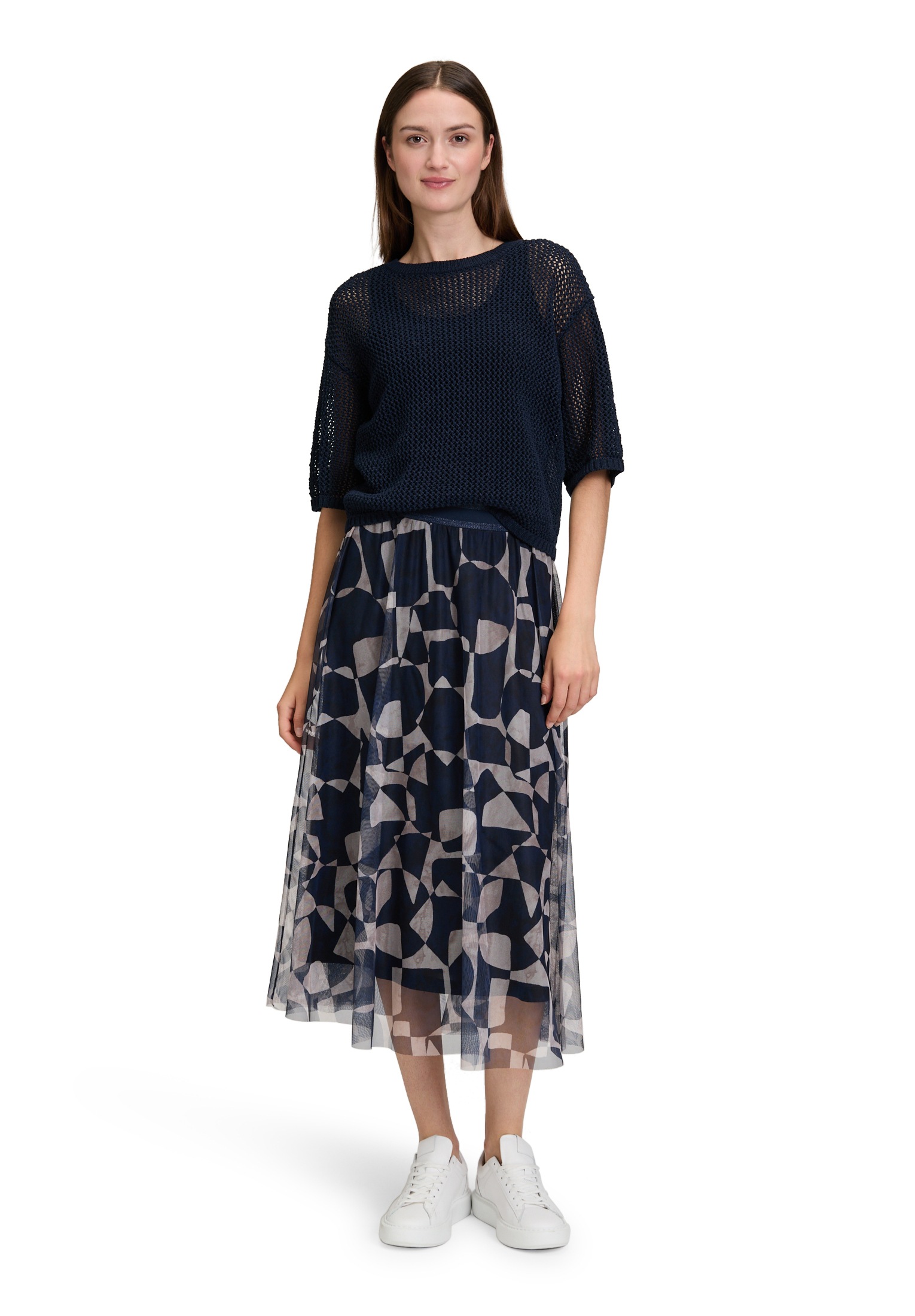 Betty&Co Strickpullover »Strickpullover mit Lochmuster«