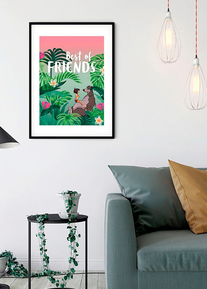 Komar Bild »Jungle Book Best of Friends«, Disney, (1 St.), Wandbild zur Dekoration im Kinderzimmer - ohne Rahmen