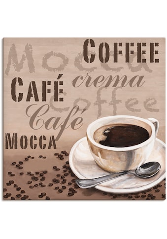 Wandbild »Mocca - Kaffee«, Getränke, (1 St.)