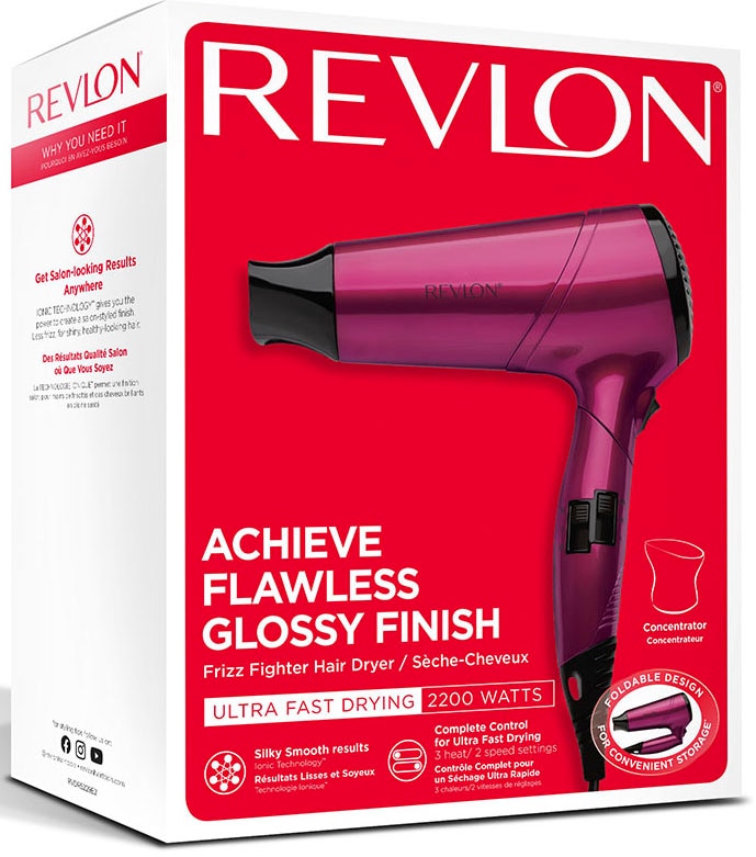 Revlon Ionic-Haartrockner »RVDR5229«, 2200 W, 1 Aufsätze, REVLON Frizz Fighter Haartrockner, trockene Haare ohne Frizz, 2200W