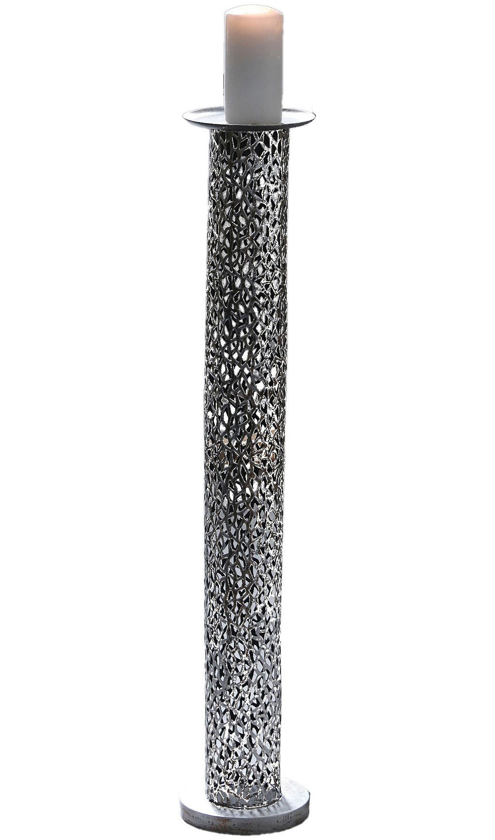 Casablanca by Gilde Kerzenständer »Kerzenleuchter Purley, Ø ca. 15 cm«, (1 St.), Stumpenkerzenhalter aus Metall, 1-flammig