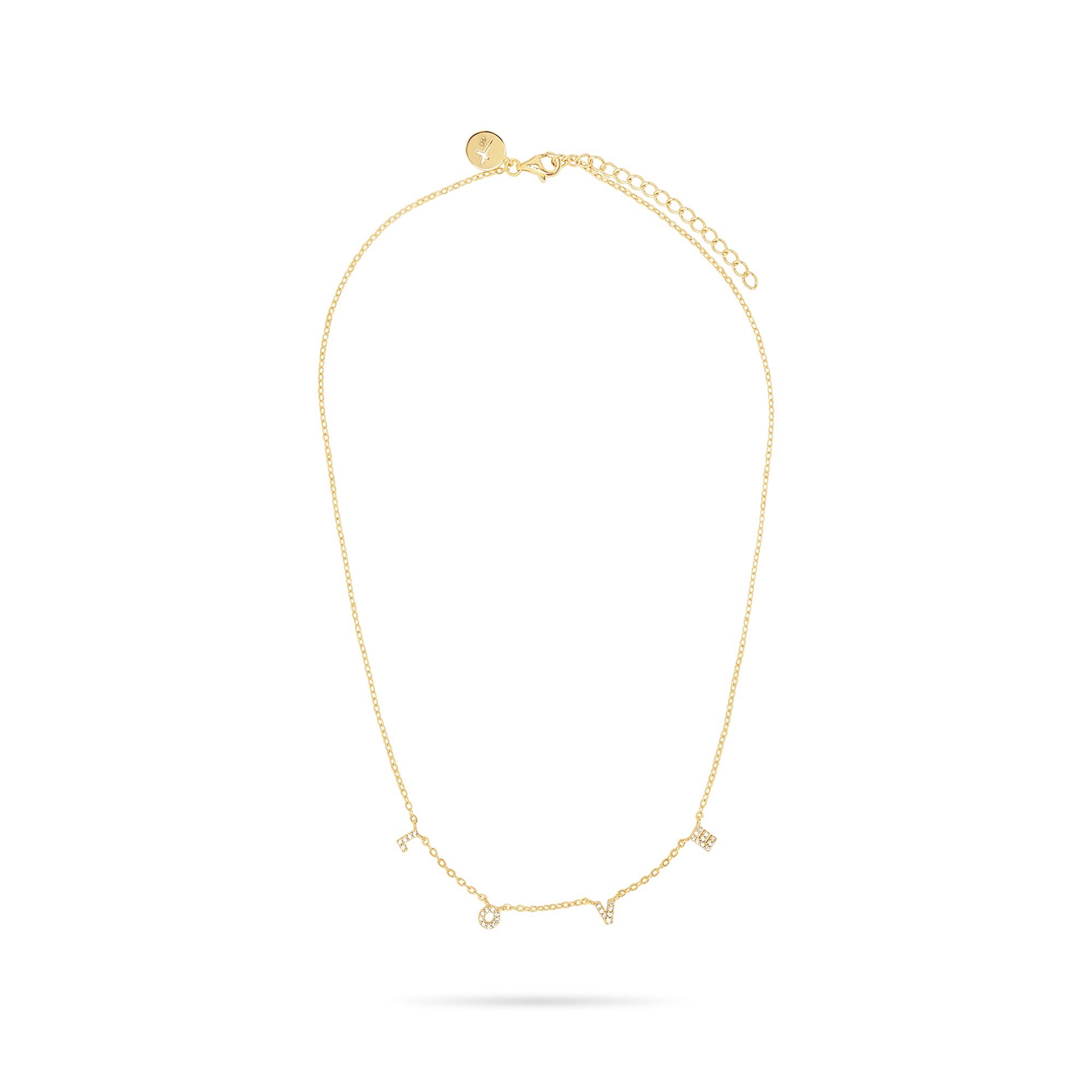 Tamaris Silberkette »Schmuck Geschenk Silber 925 Halskette Love Letters« mit Zirkonia (synth.)