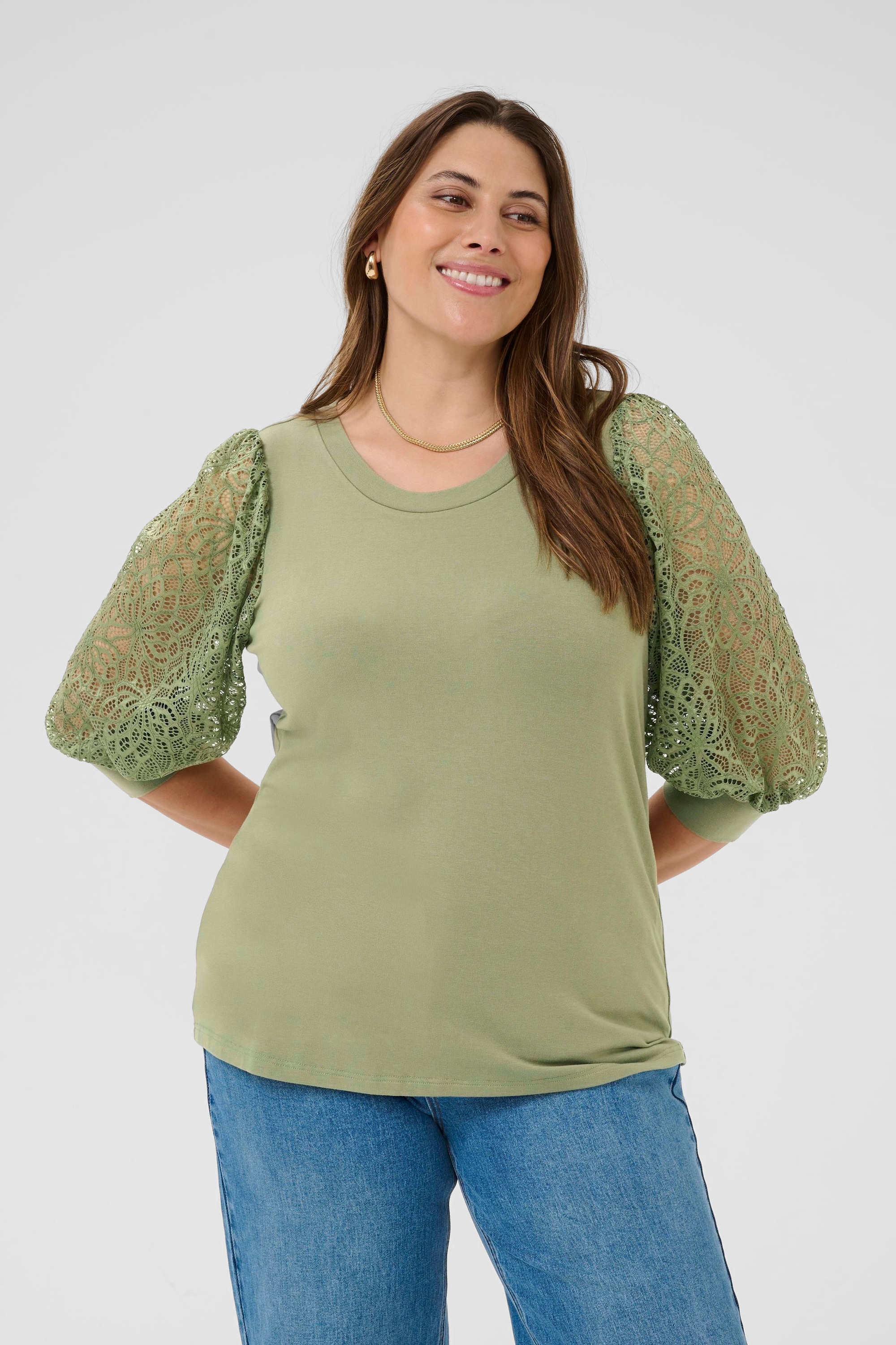 KAFFE Curve Longtop »Damen Langarm-Shirt KCbella«