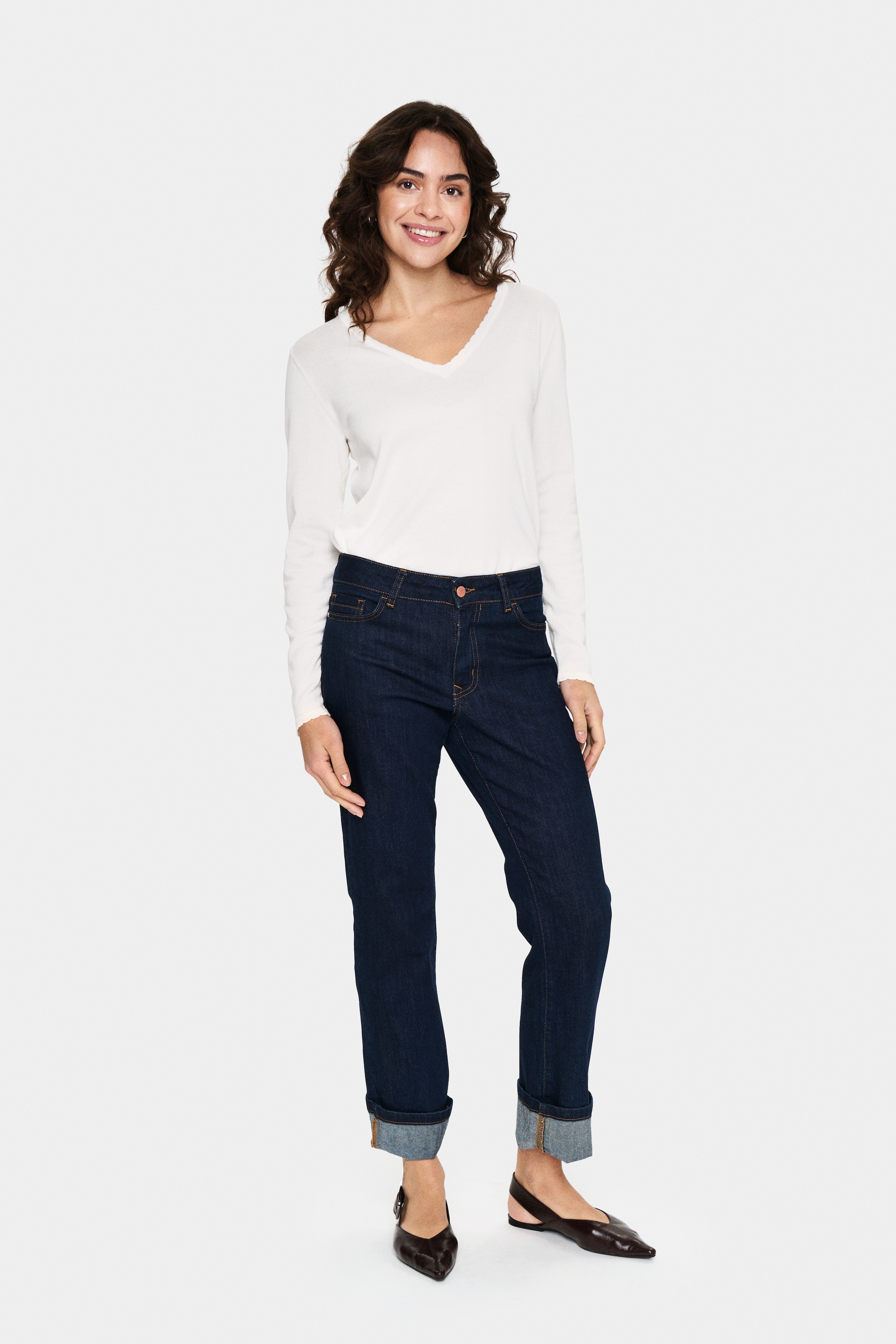 Saint Tropez Strickpullover »MilaSZ LS V-Neck Pullover« Regular fit, Viskosemischung