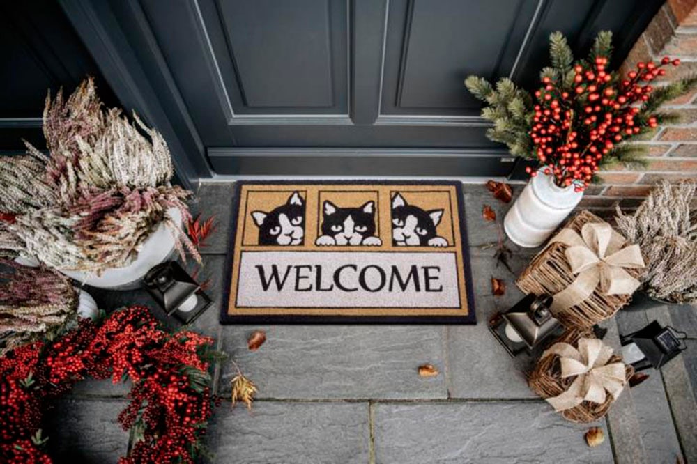 HANSE Home Fußmatte »Kokos Welcome Three Cats«, rechteckig, Kokos,  Schmutzfangmatte, Outdoor, Rutschfest, Innen, Kokosmatte, Flur im OTTO  Online Shop