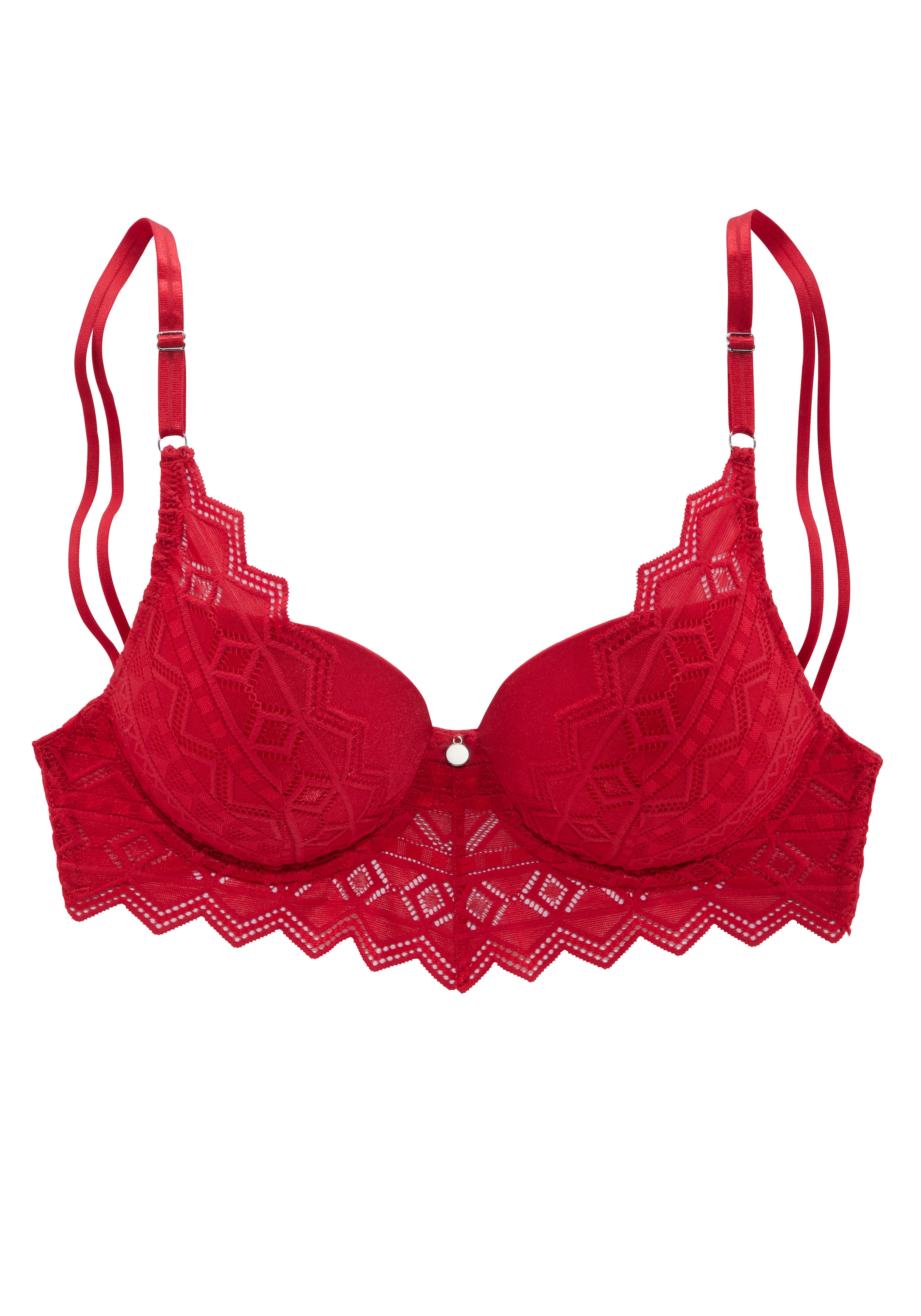 s.Oliver Push-up-BH »Romane«, mit Bügel und graphischer Spitze in transparenter Optik, Dessous