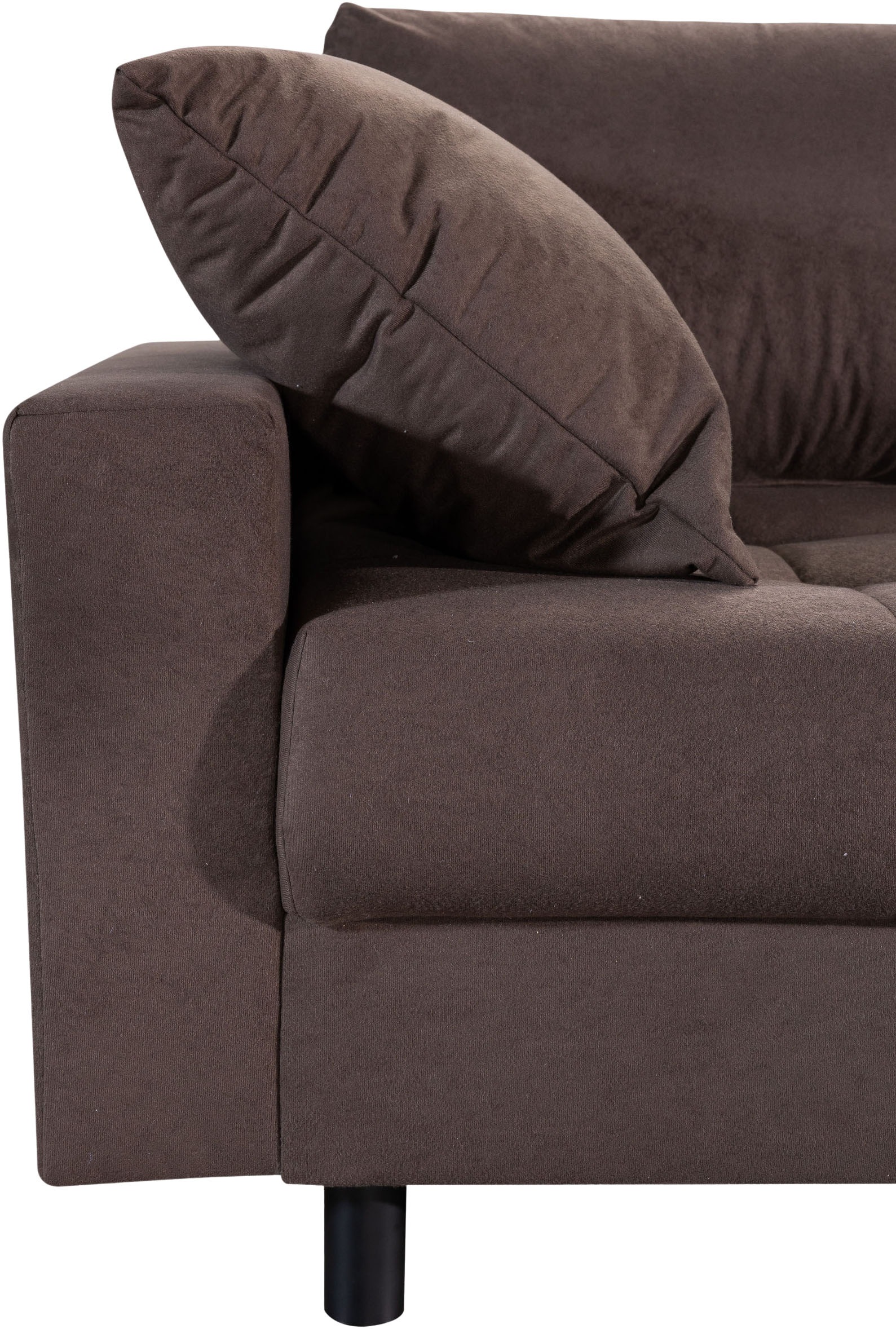 COLLECTION AB Ecksofa »Toni L-Form 274 cm« Set: Sofa & Hocker, 2 Zierkissen, Bonell-Federkern